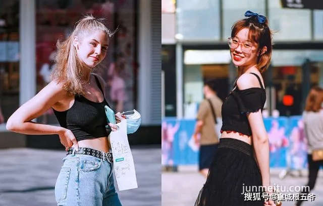 街拍街拍來三裡屯逛街的漂亮小姐姐還真多，她們衣着美麗又顯時尚