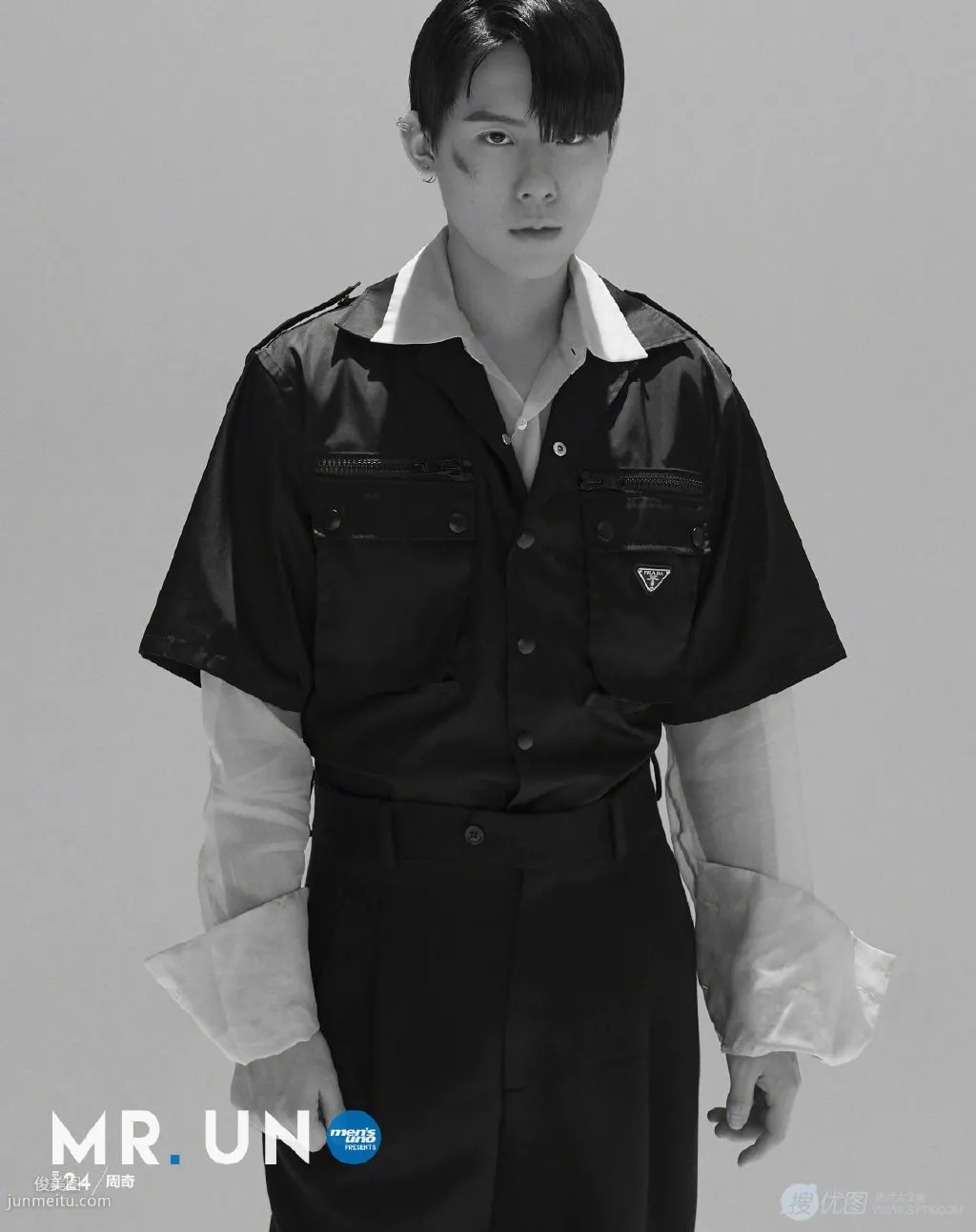 周奇个性十足黑白写真大片，初次尝试各类非主流服饰套图3