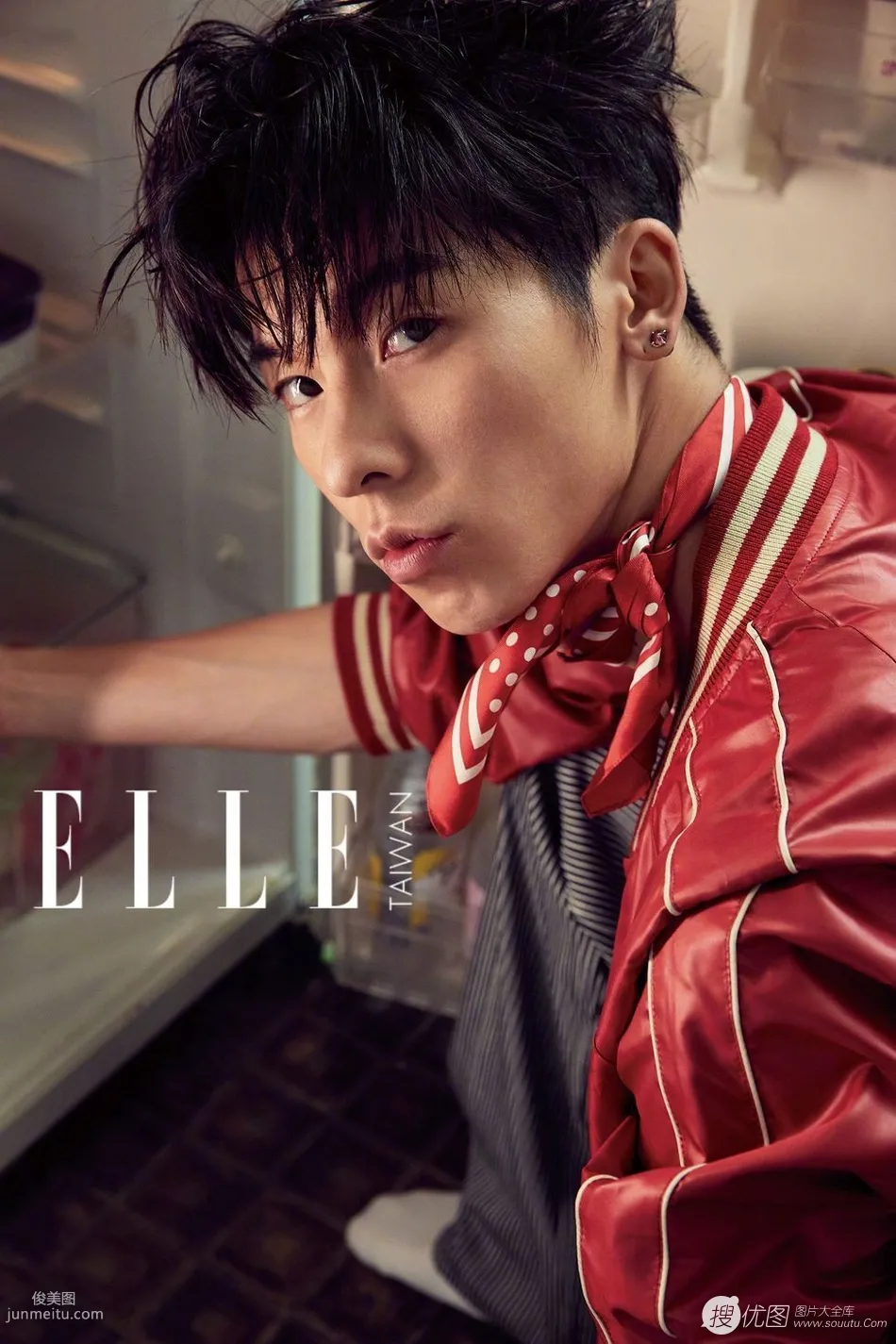 台灣帥氣演員許光漢時尚潮流穿着登《ELLE》雜志寫真圖集 4