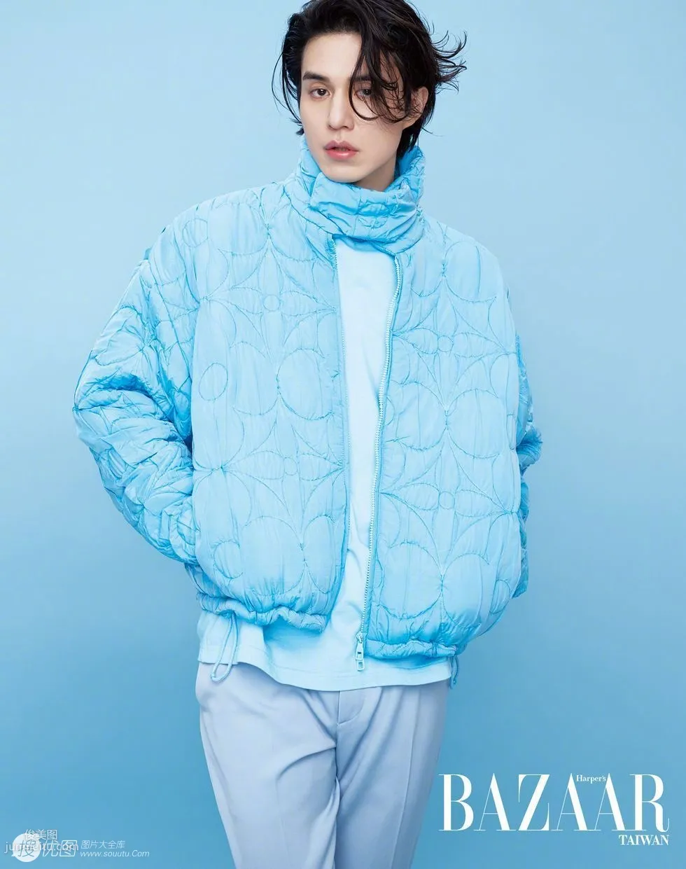 李栋旭帅气写真，韩国帅气男星李栋旭微卷发型帅气写真图片套图5