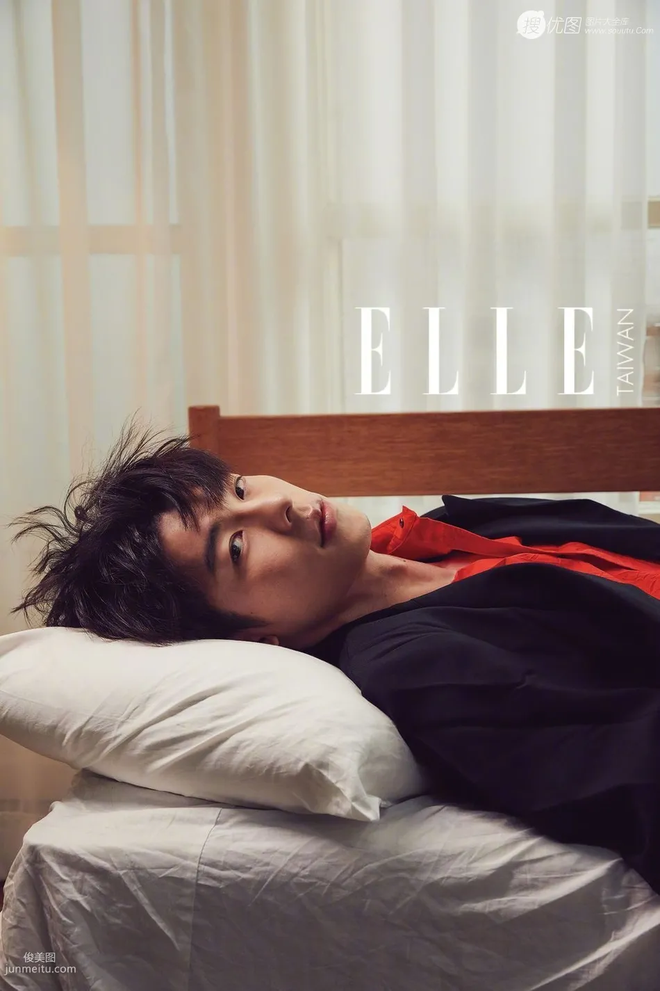 台灣帥氣演員許光漢時尚潮流穿着登《ELLE》雜志寫真圖集 5