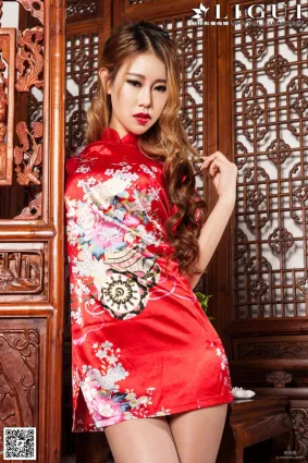 Model 語寒《新年旗袍絲足高跟》上下全集 [麗櫃LiGui] 美腿玉足寫真圖片