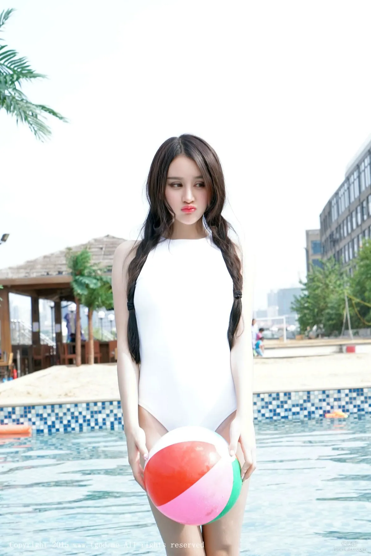Cheryl青樹《比基尼+白襯衫》系列 [TGOD推女神] 寫真集 22