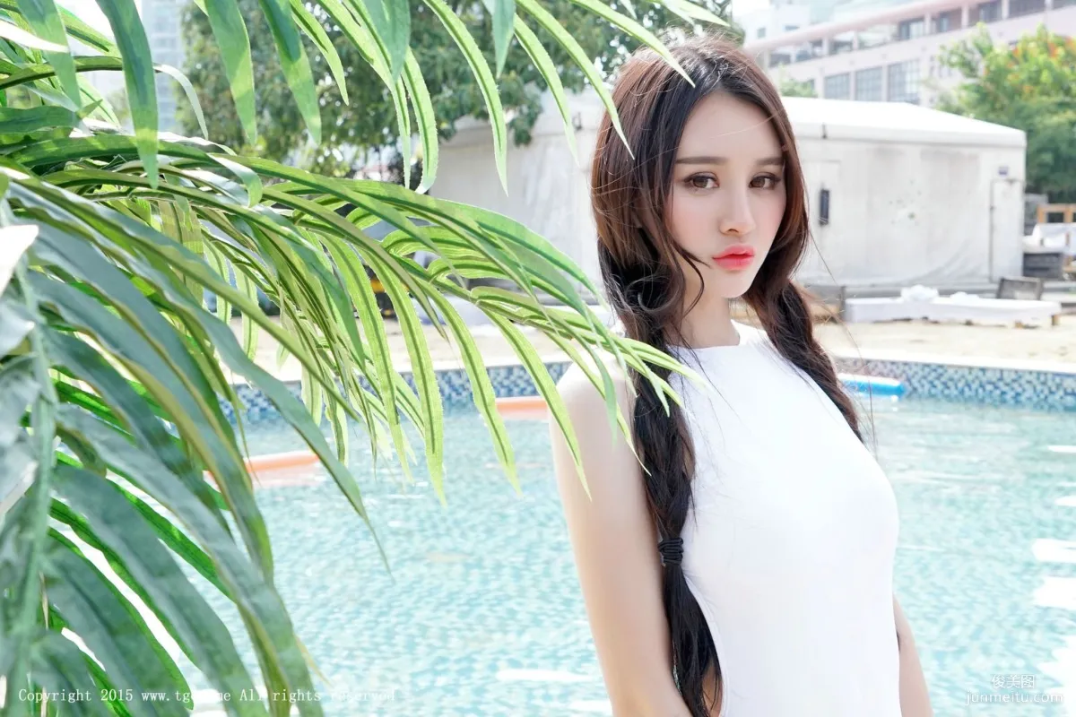 Cheryl青樹《比基尼+白襯衫》系列 [TGOD推女神] 寫真集 14
