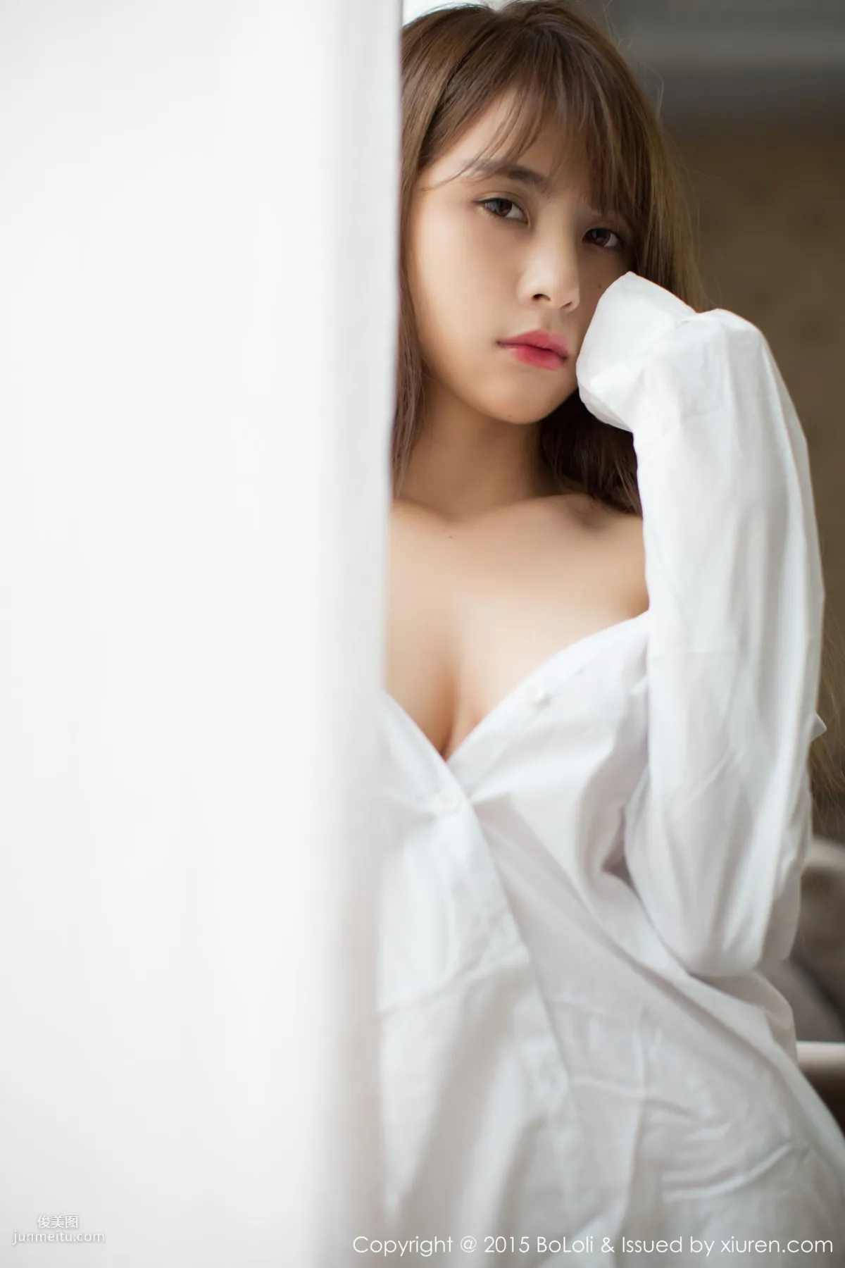夏美醬 - 性感内衣+白襯衫 [BoLoli波蘿社] Vol.063 寫真集 36