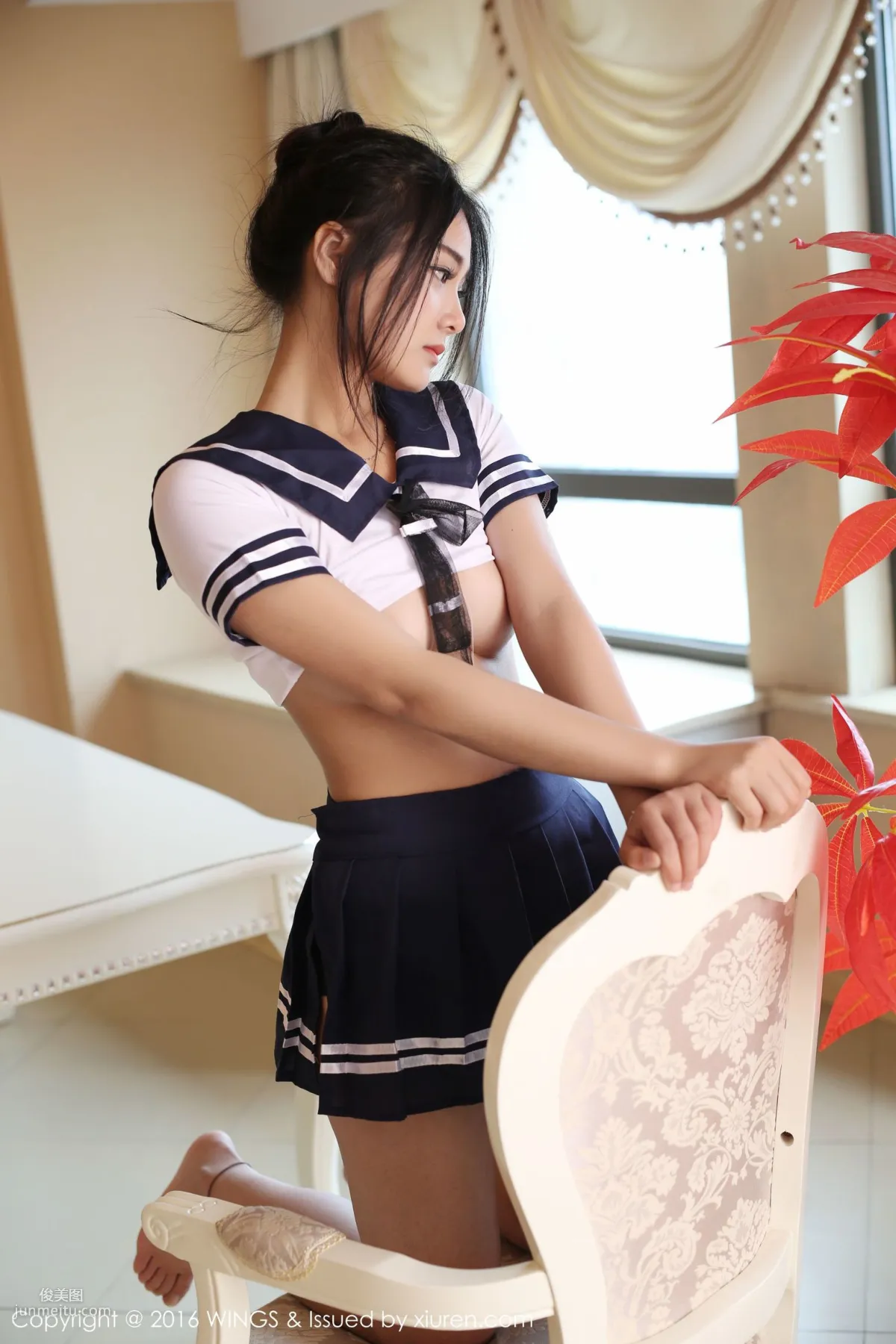 白微Sera《性感内衣+學生裝》 [WingS影私荟] Vol.002 寫真集 53