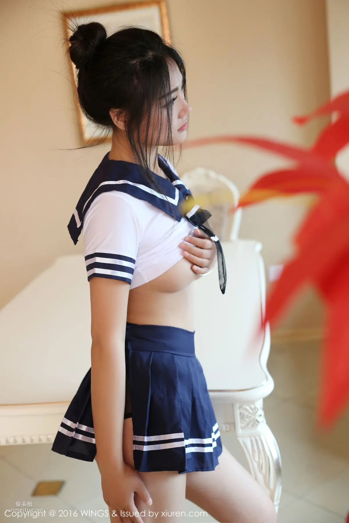白微Sera《性感内衣+學生裝》 [WingS影私荟] Vol.002 寫真集 50