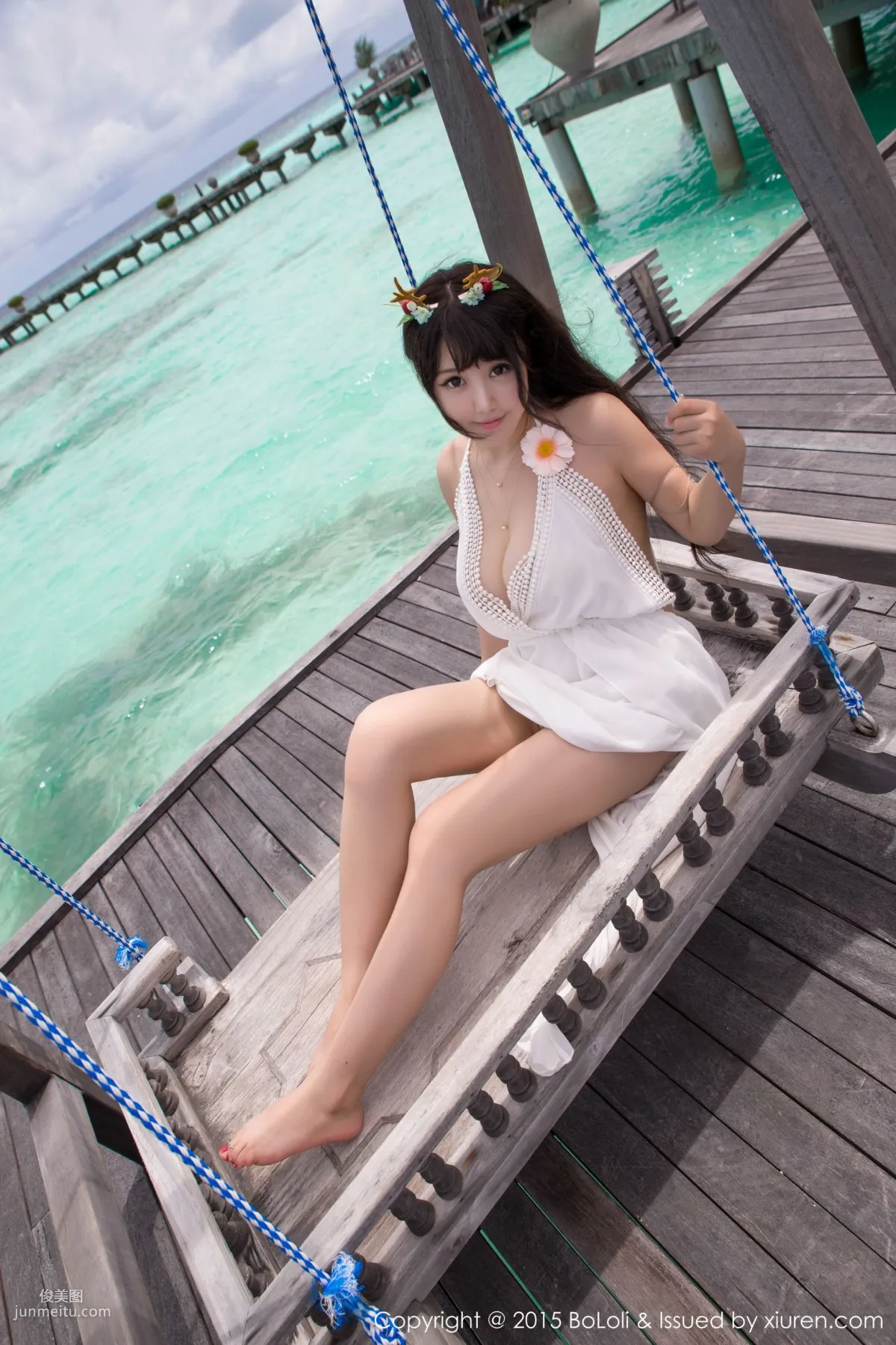 Barbie可兒《馬爾代夫旅拍》小清新系列 [BoLoli波蘿社] Vol.042 寫真集 33