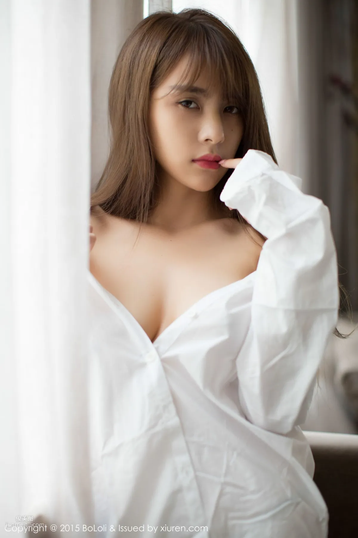 夏美醬 - 性感内衣+白襯衫 [BoLoli波蘿社] Vol.063 寫真集 38