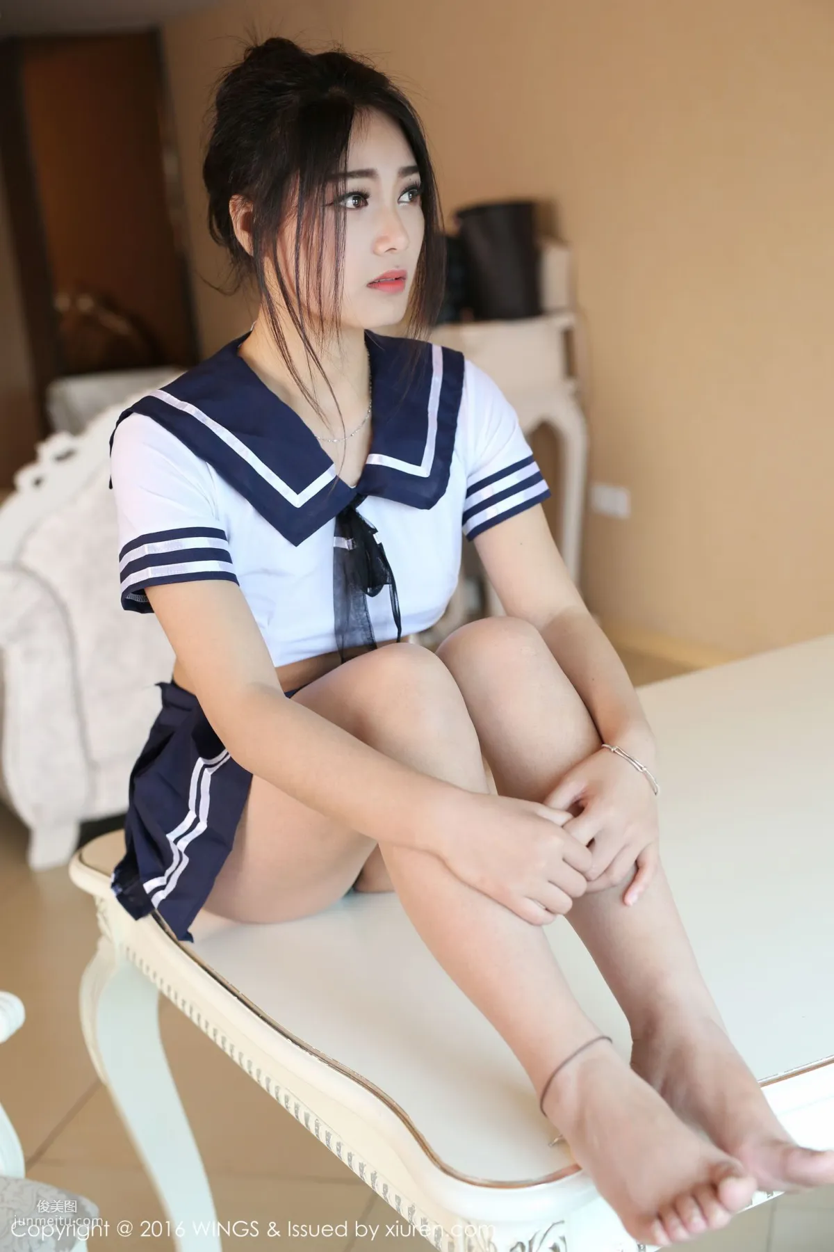 白微Sera《性感内衣+學生裝》 [WingS影私荟] Vol.002 寫真集 37