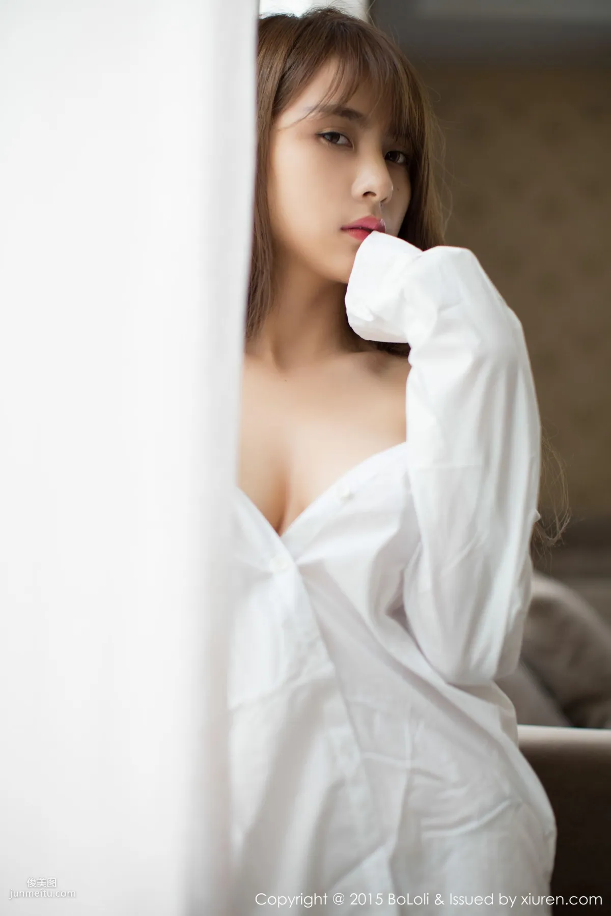 夏美醬 - 性感内衣+白襯衫 [BoLoli波蘿社] Vol.063 寫真集 37