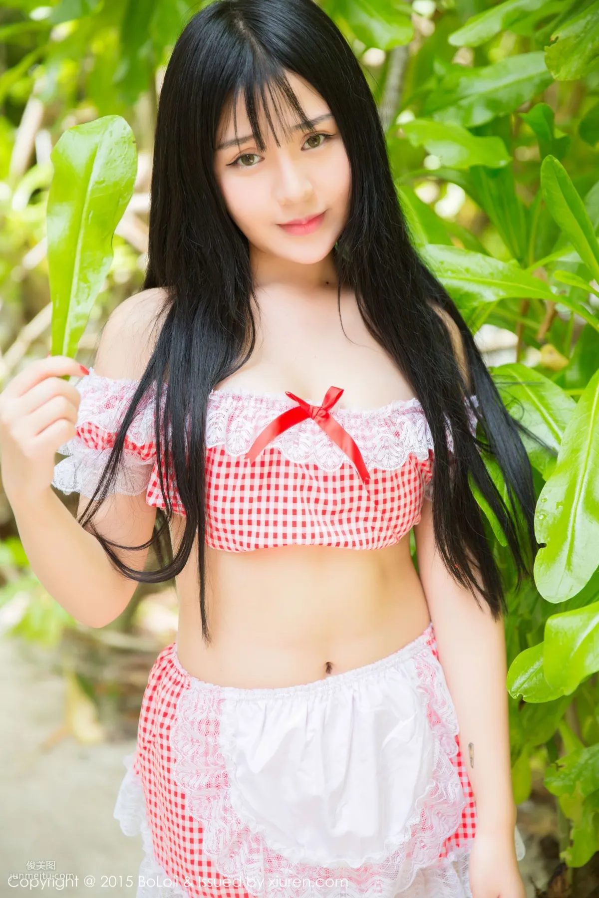 八寶icey《馬爾代夫旅拍》清新女仆+貓耳比基尼 [BoLoli波蘿社] Vol.047 寫真集 5