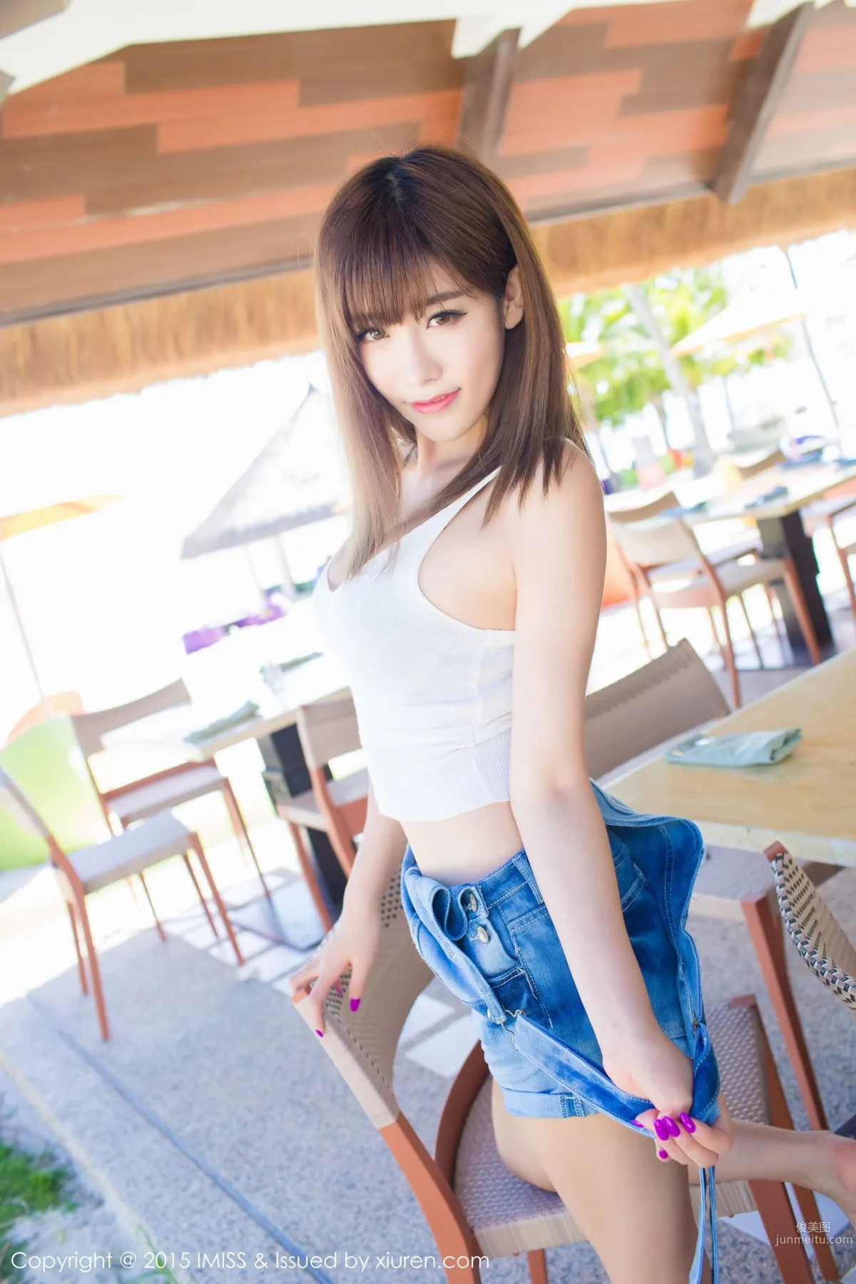 程小煩不煩《清新牛仔熱褲+比基尼》 [愛蜜社IMiss] Vol.055 寫真集 22