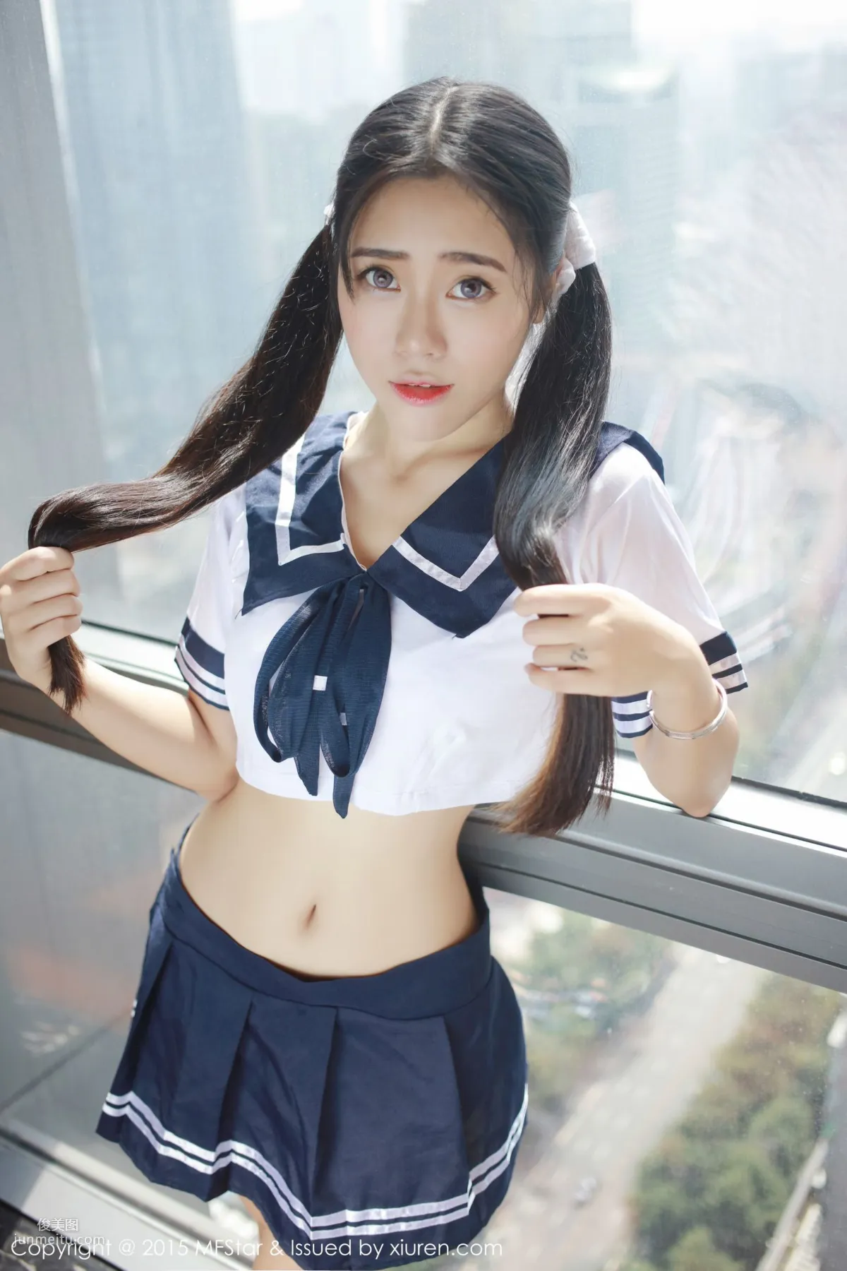兜豆靓Youlina《3套性感制服系列》 [模範學院MFStar] Vol.032 寫真集 9