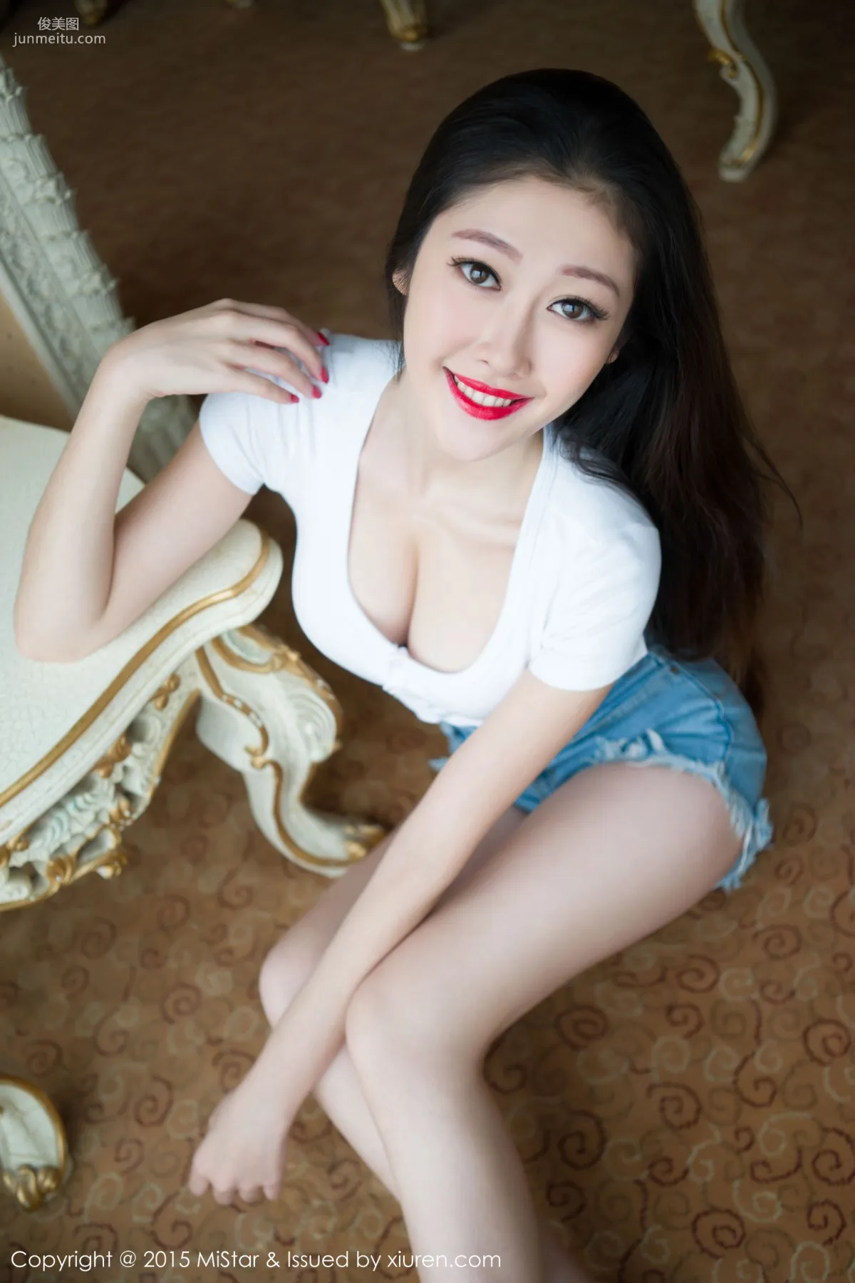 夏妍《牛仔热裤+丁字裤美臀》 [魅妍社MiStar] Vol.028 写真集4