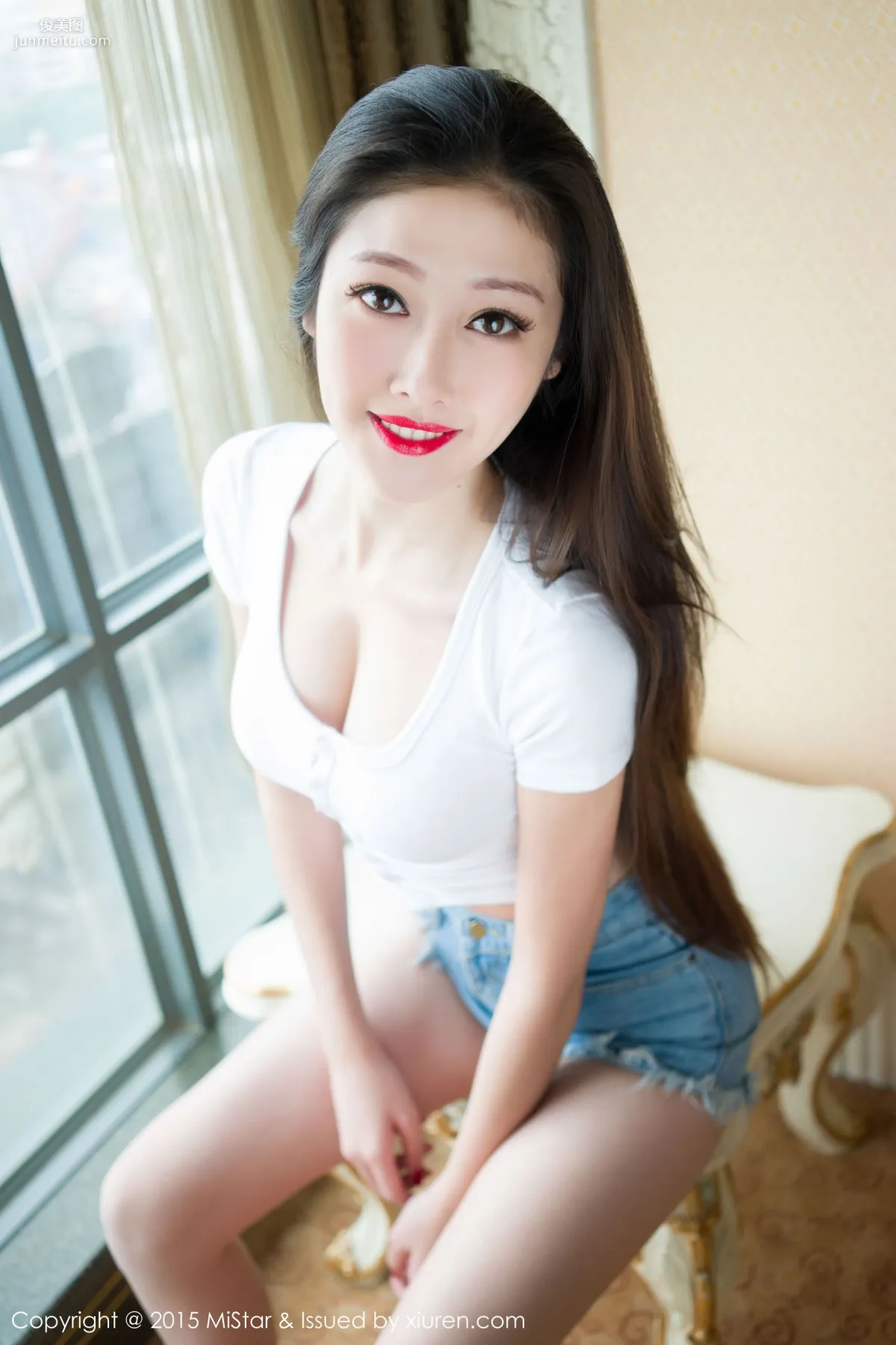 夏妍《牛仔热裤+丁字裤美臀》 [魅妍社MiStar] Vol.028 写真集1
