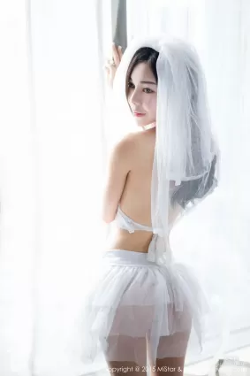 沈佳熹《蕾絲婚紗+透視針織衫》 [魅妍社MiStar] Vol.048 寫真集