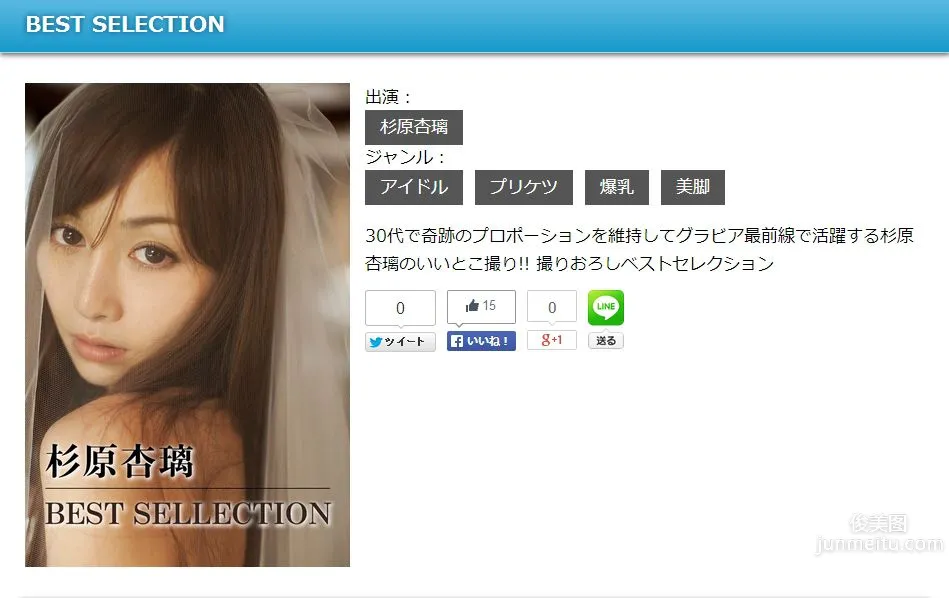杉原杏璃《BEST SELECTION》 [Image.tv] 写真集1