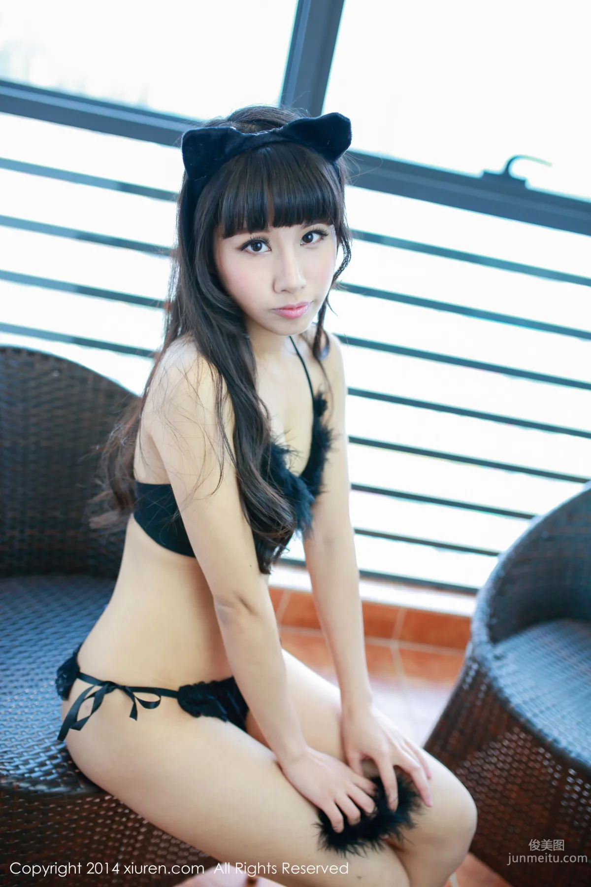 涵涵Blackangela《廚娘裝+貓耳cosplay》 [秀人網XiuRen] No.132 寫真集 54