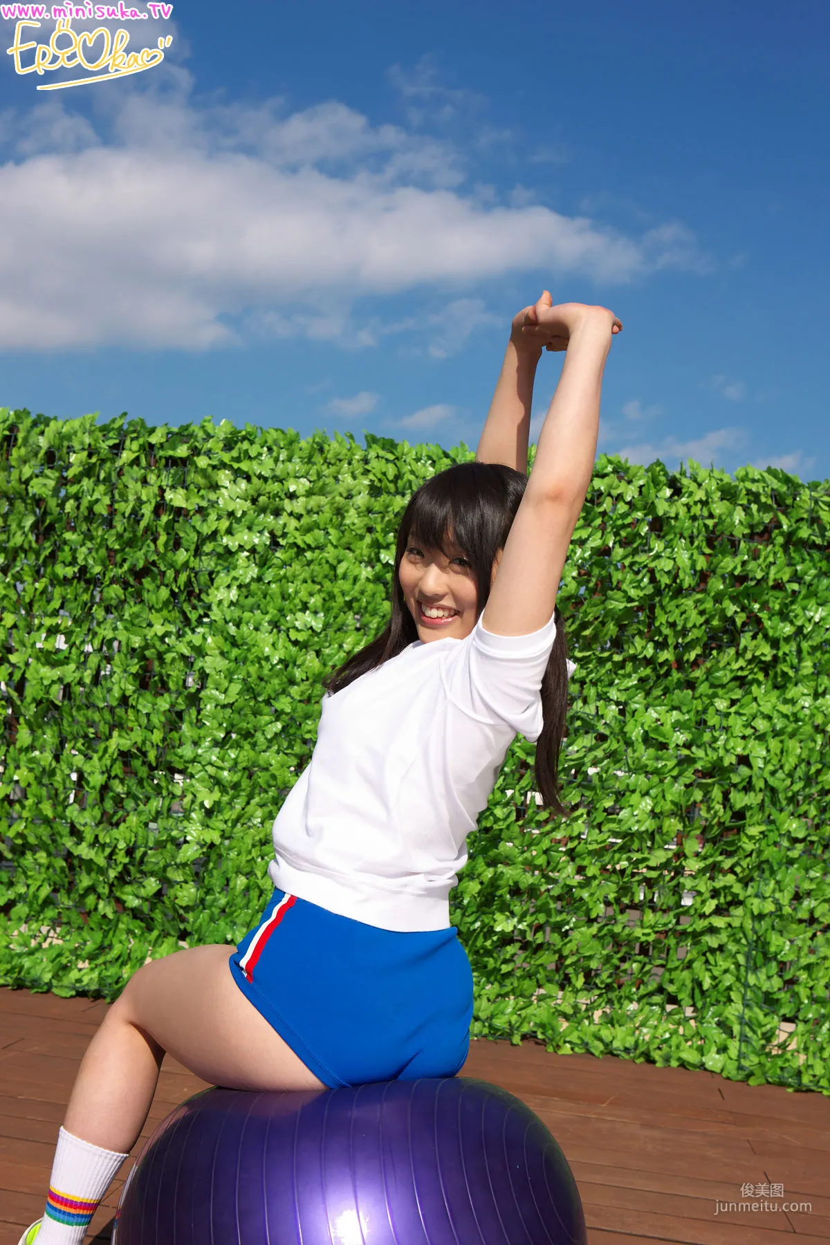Eri Oka 岡英裡《雙馬尾運動少女》 [Minisuka.tv] 寫真集 42