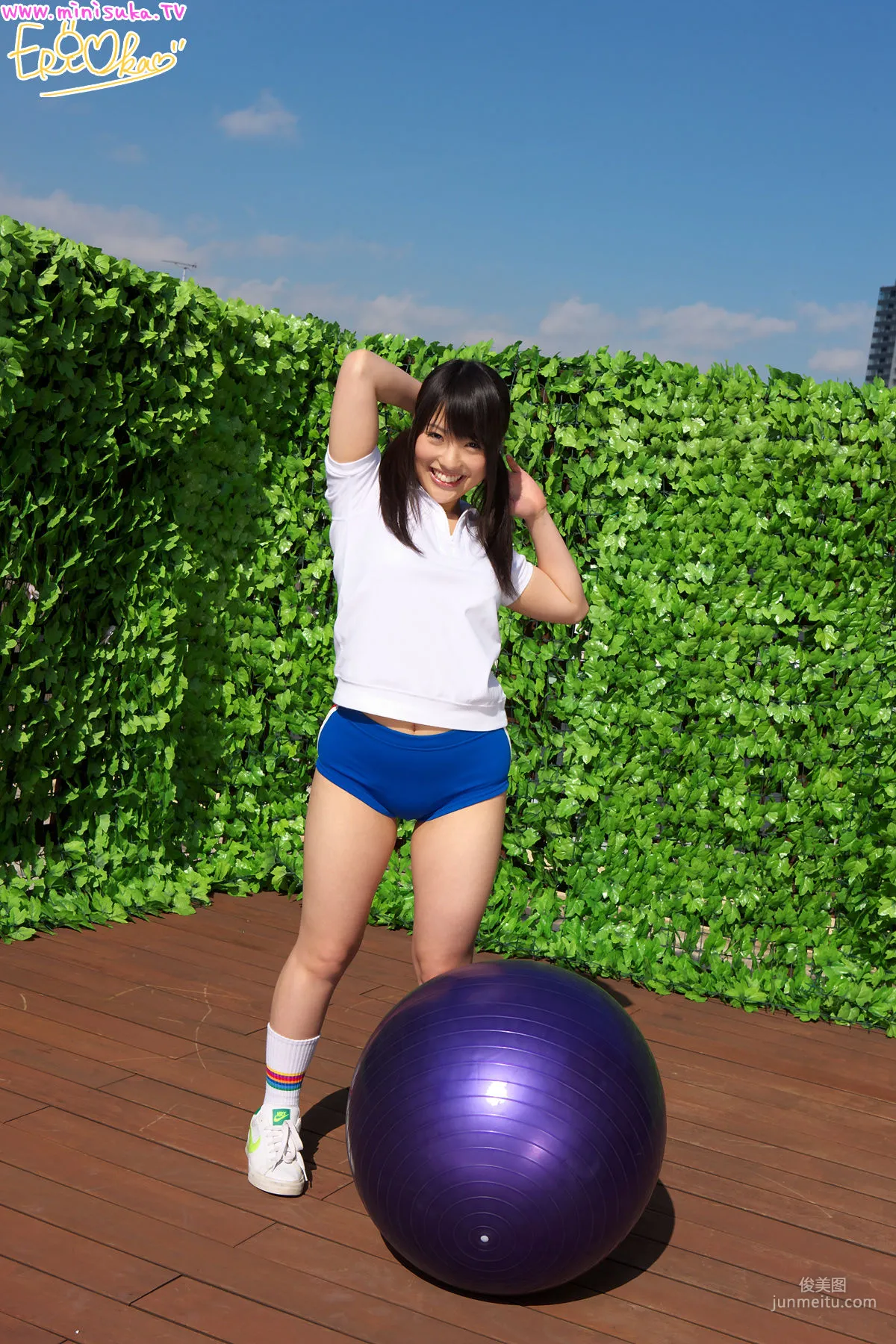 Eri Oka 岡英裡《雙馬尾運動少女》 [Minisuka.tv] 寫真集 28