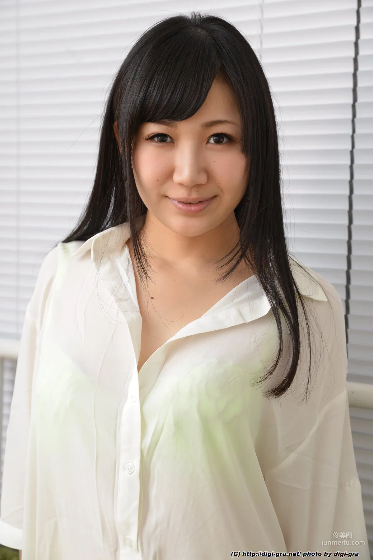 星川麻紀 Set3 白衬衫+绿色丝袜系列 [Digi-Graデジグラ] 写真集3