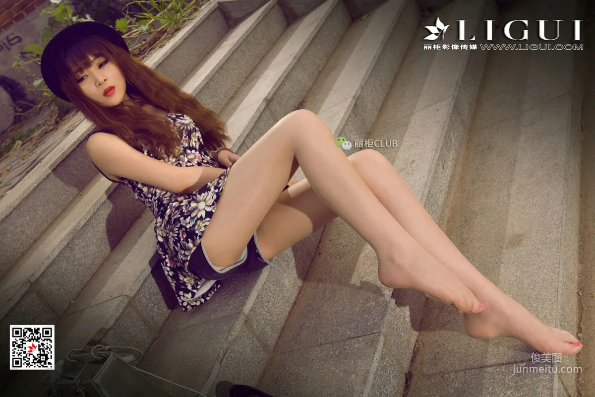 Model 允兒《連衣裙街拍美腿絲足》 [麗櫃Ligui] 寫真集 55