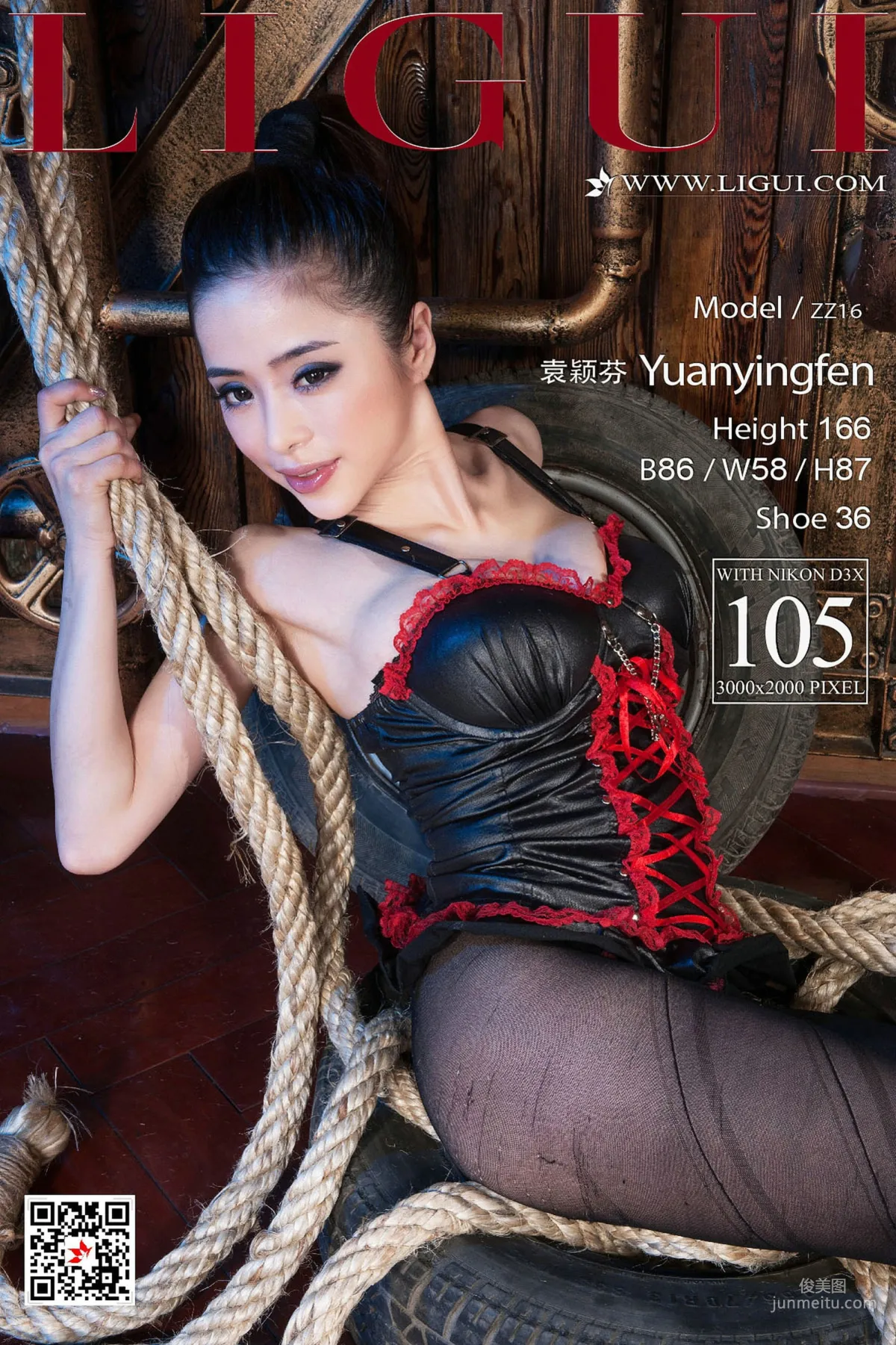 Model 袁颖芬《黑丝绳艺》 [丽柜Ligui] 写真集1