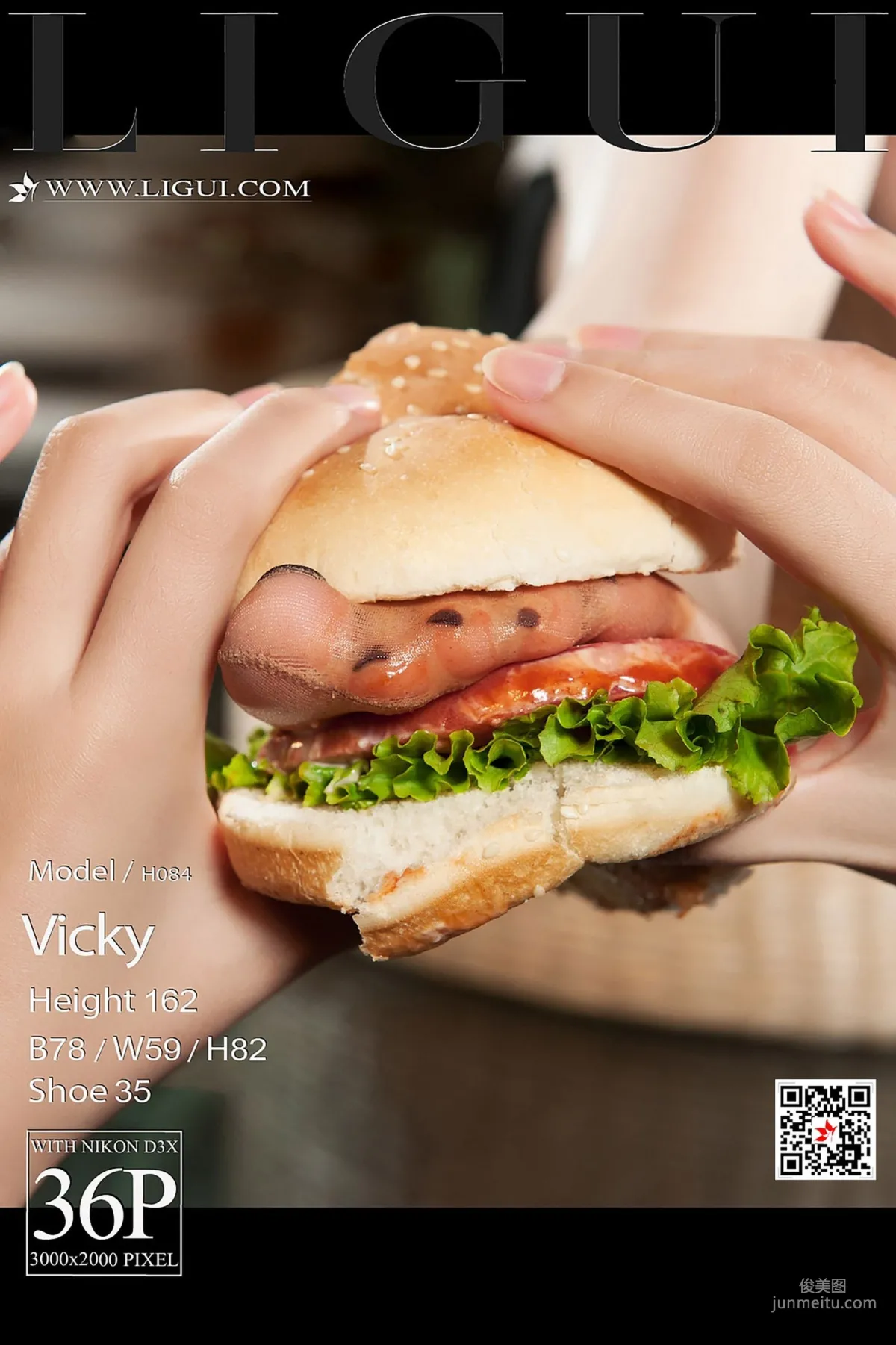 Model 腿模Vicky《汉堡美脚丝足》 [丽柜Ligui] 写真集1
