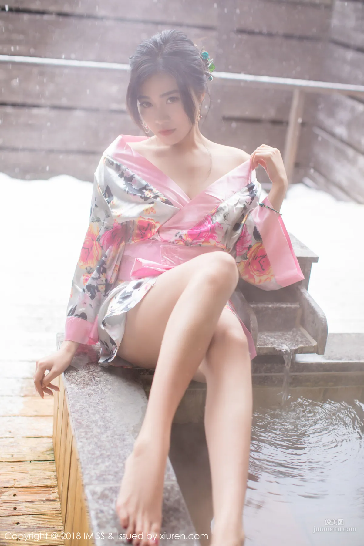 許諾Sabrina《浴池和服+蕾絲美腿》 [愛蜜社IMiss] Vol.221 寫真集 3