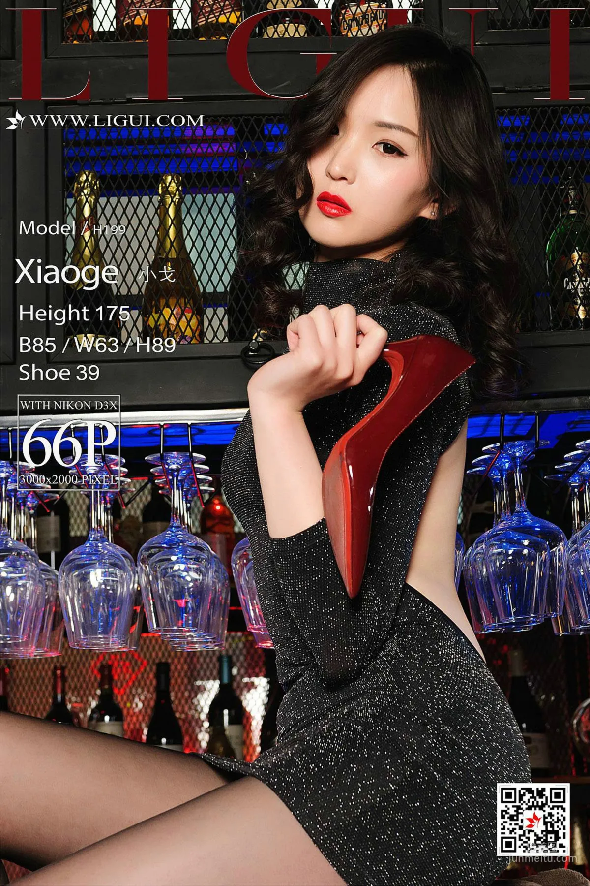 腿模小戈《夜店黑丝女郎》 [丽柜Ligui] 写真集1