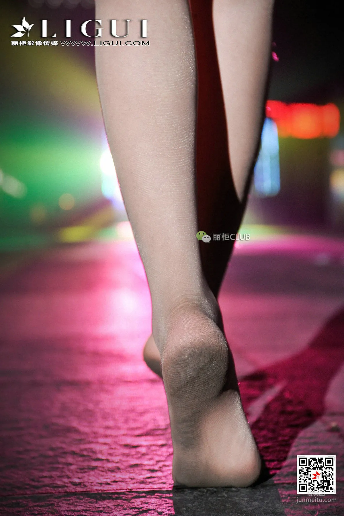腿模凌凌《美腿夜拍》 [丽柜Ligui] 写真集25