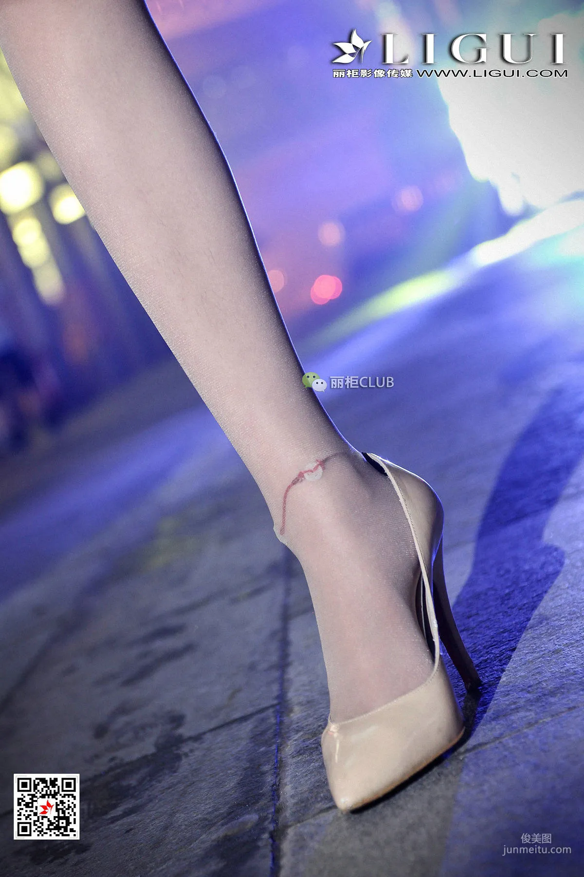 腿模凌凌《美腿夜拍》 [丽柜Ligui] 写真集28