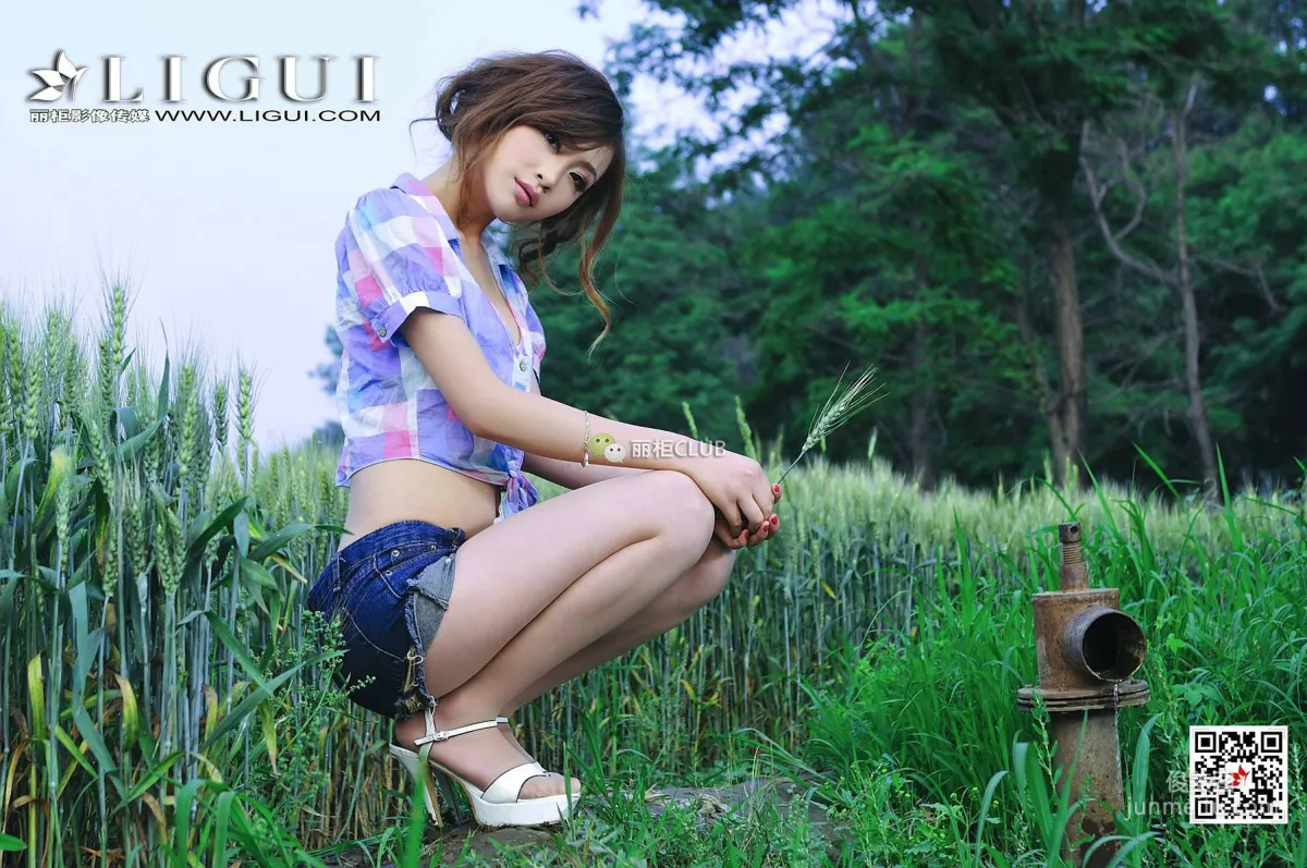 腿模童蕾《麦田美腿》 [丽柜Ligui] 写真集51