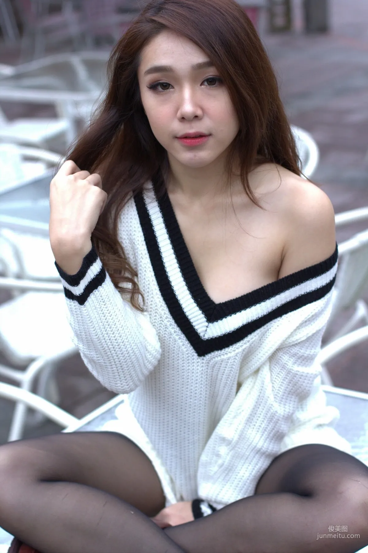 [台灣網紅美女] Baby66 黑絲街拍 寫真集 50