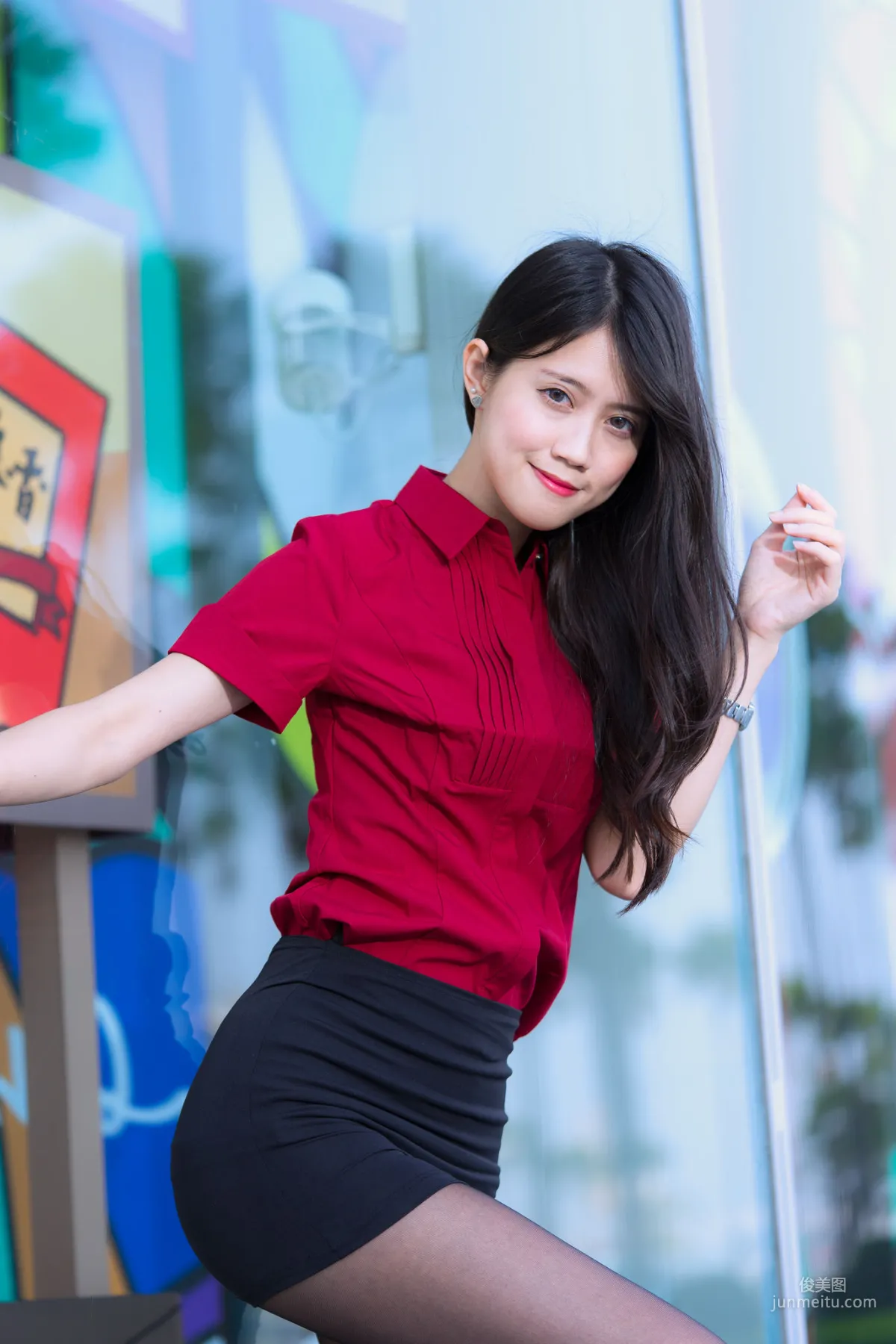 [台灣網紅美女] Candy寶兒《夢時代黑絲街拍》 寫真集 39