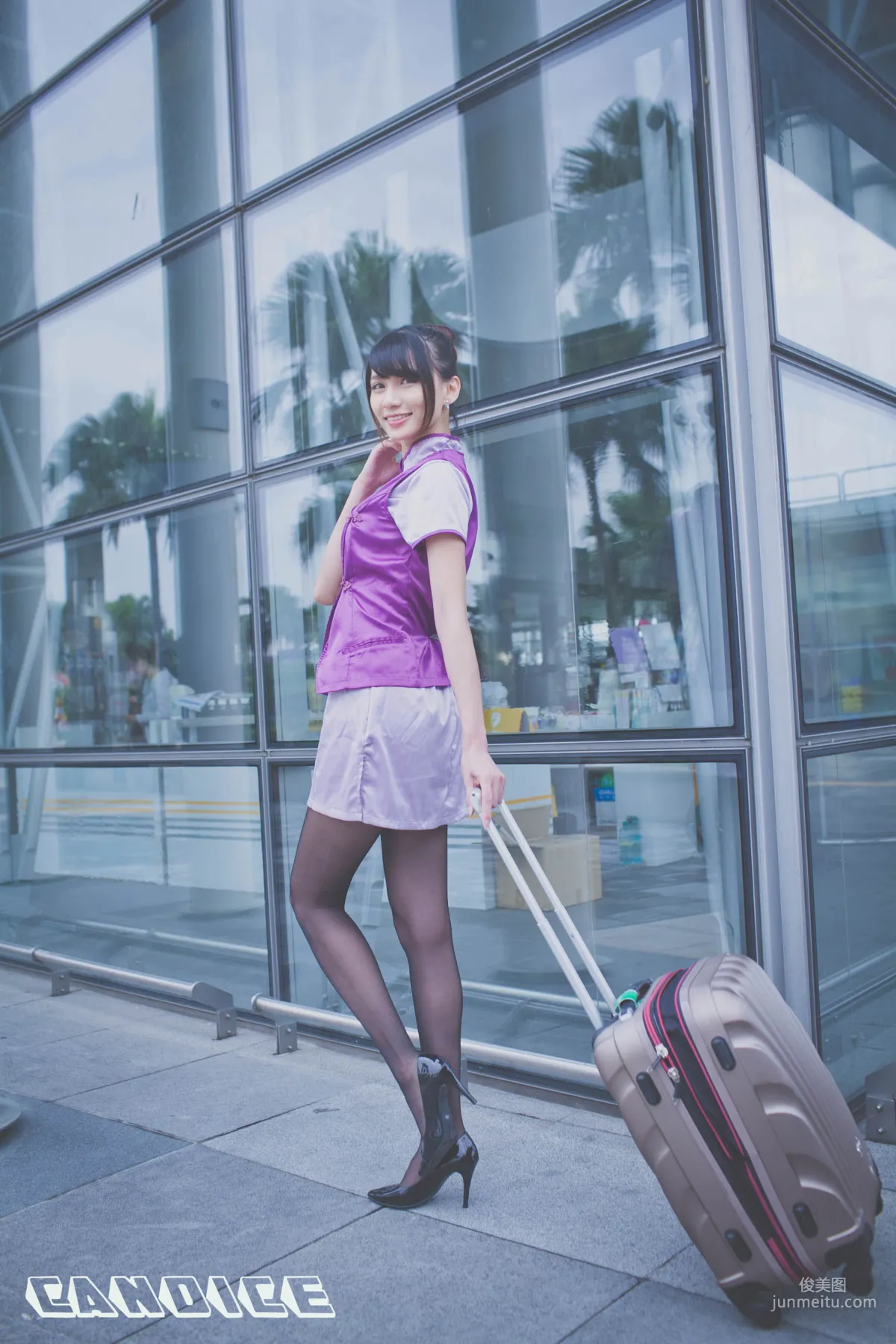 [台灣正妹] 蔡譯心Candice《空姐黑絲街拍》 寫真集 3
