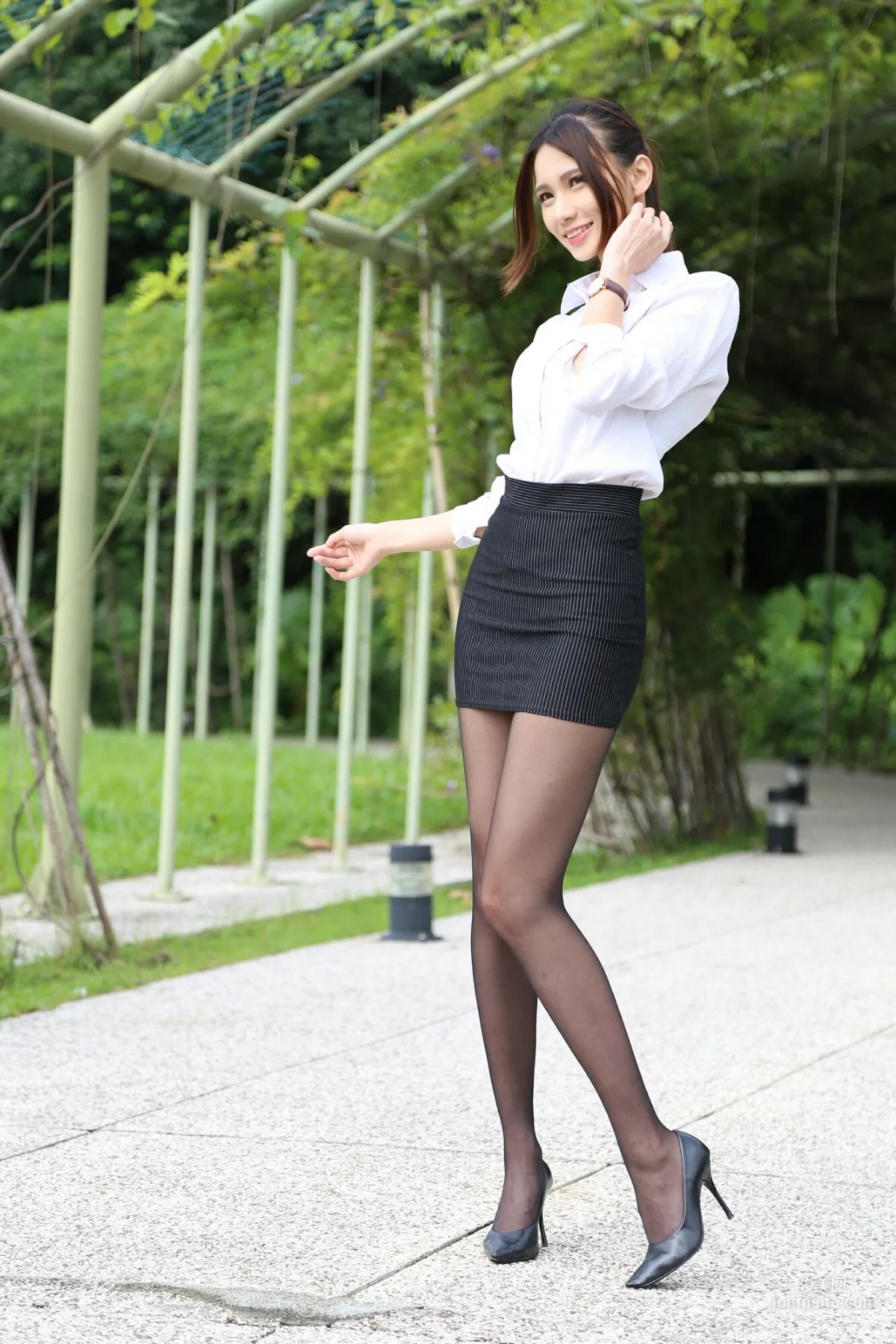 [台灣嫩模] 蔡譯心Candice - 街拍黑絲OL 寫真集 77