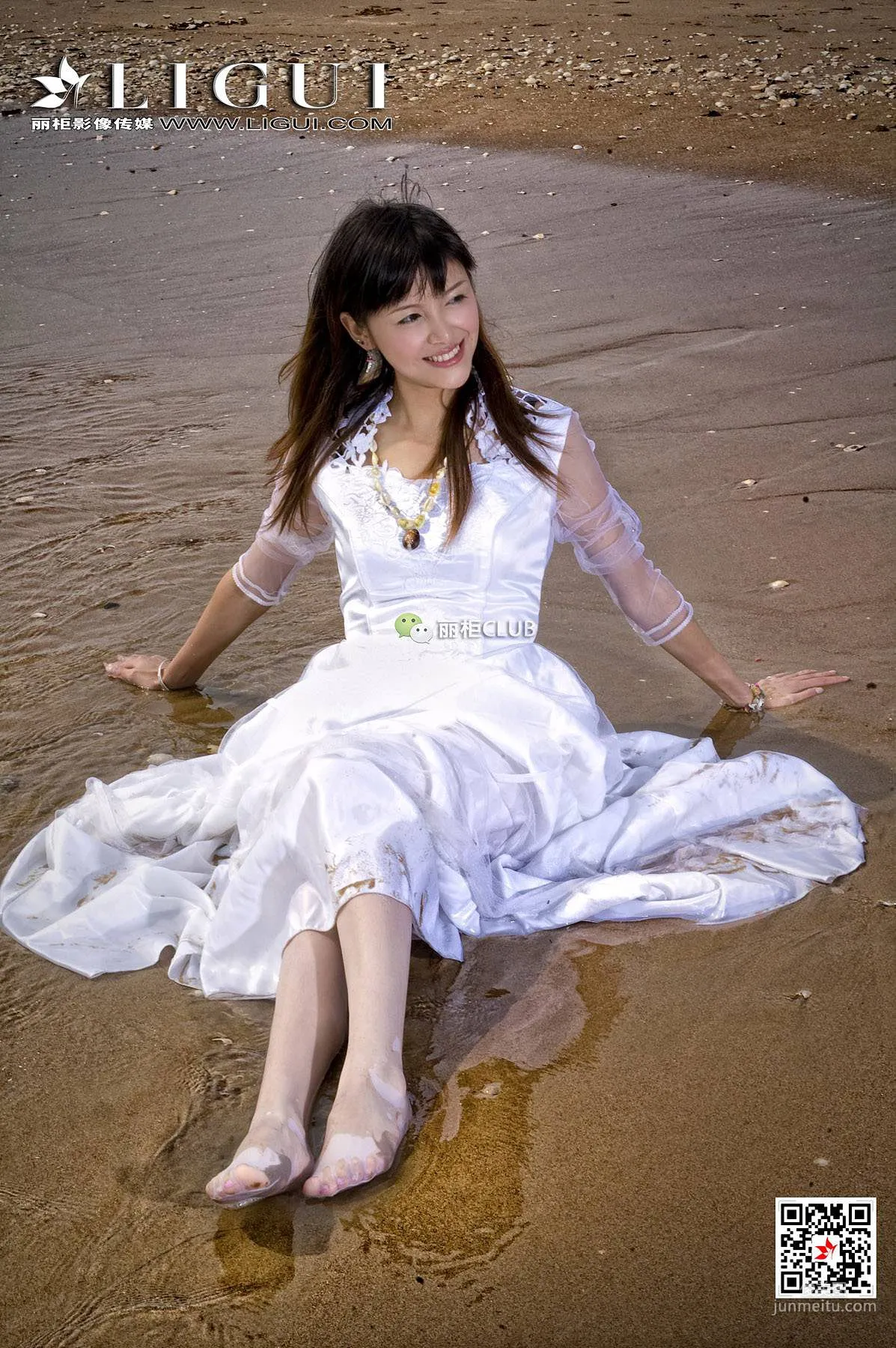 菲儿《沙滩婚纱》 [丽柜LIGUI] 网络丽人 写真集26