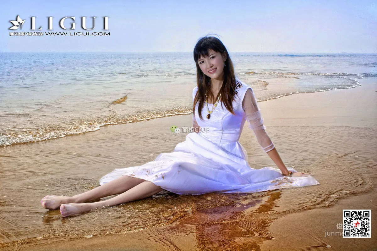 菲儿《沙滩婚纱》 [丽柜LIGUI] 网络丽人 写真集4