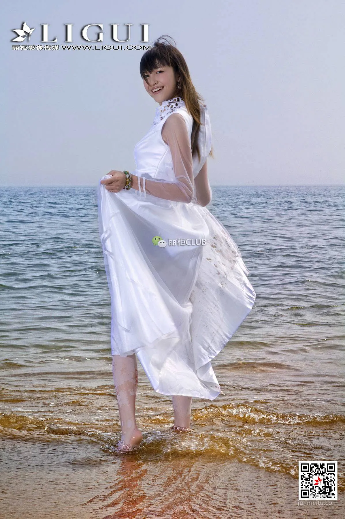 菲儿《沙滩婚纱》 [丽柜LIGUI] 网络丽人 写真集10