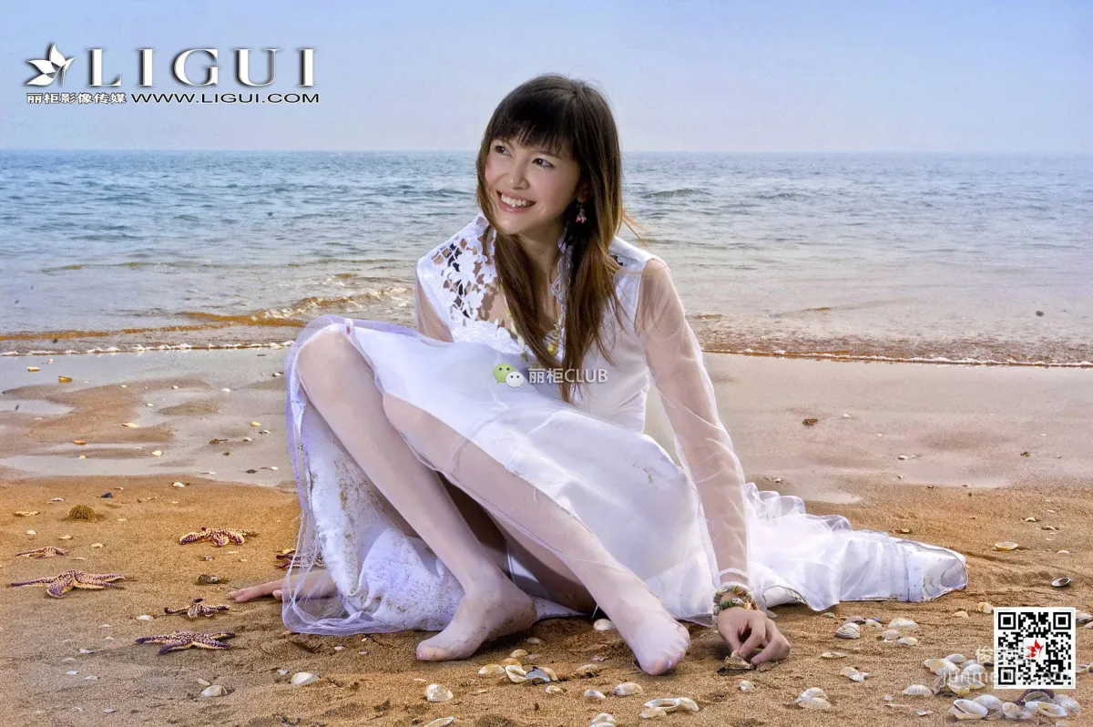 菲儿《沙滩婚纱》 [丽柜LIGUI] 网络丽人 写真集30