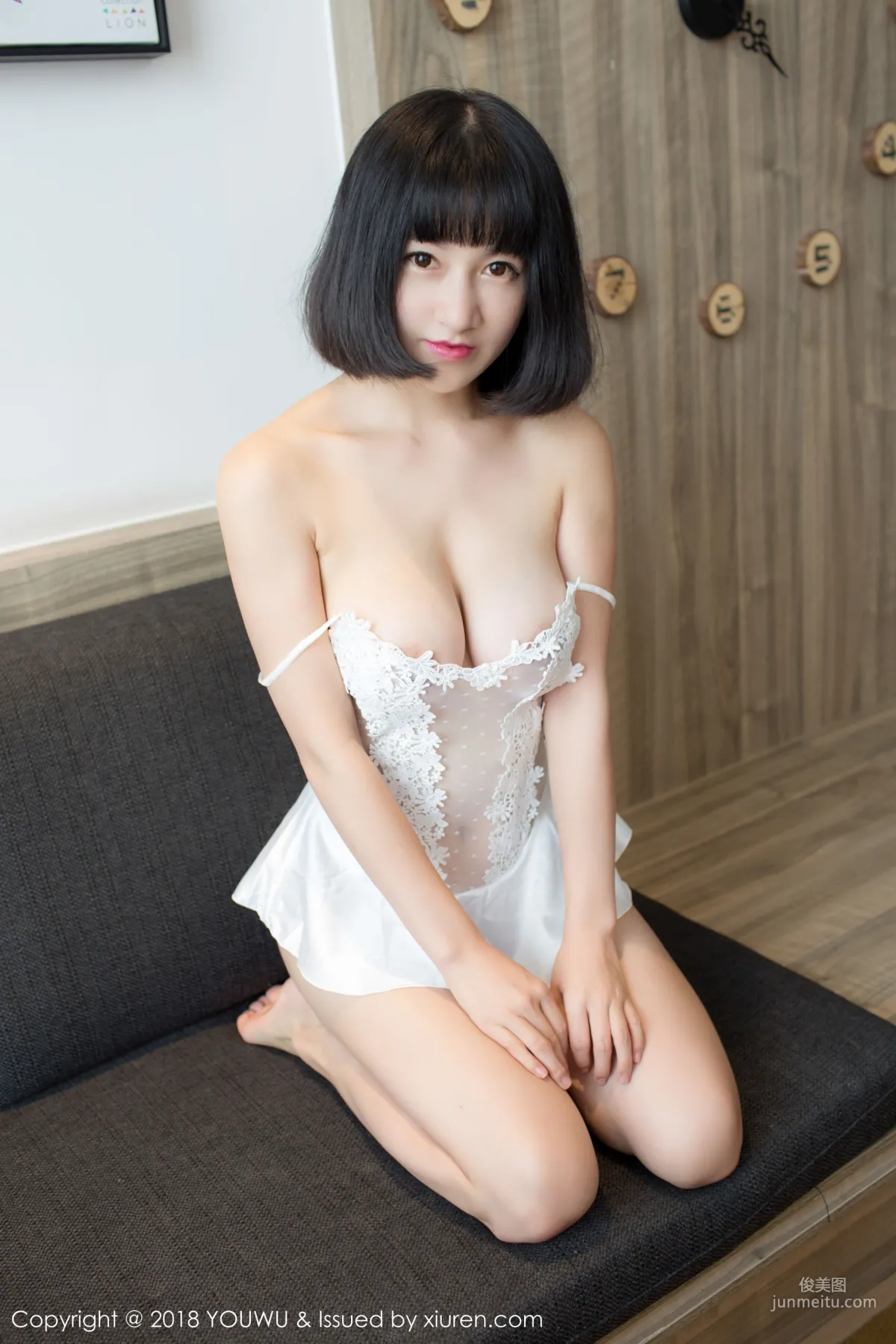 小探戈《豹紋吊襪與镂空蕾絲》 [尤物館YOUWU] VOL.093 寫真集 41