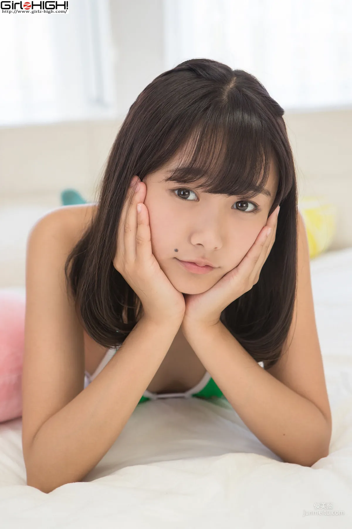 西野花恋《ニーハイコレクション》グリーンビキニ [Girlz-High] 写真集28