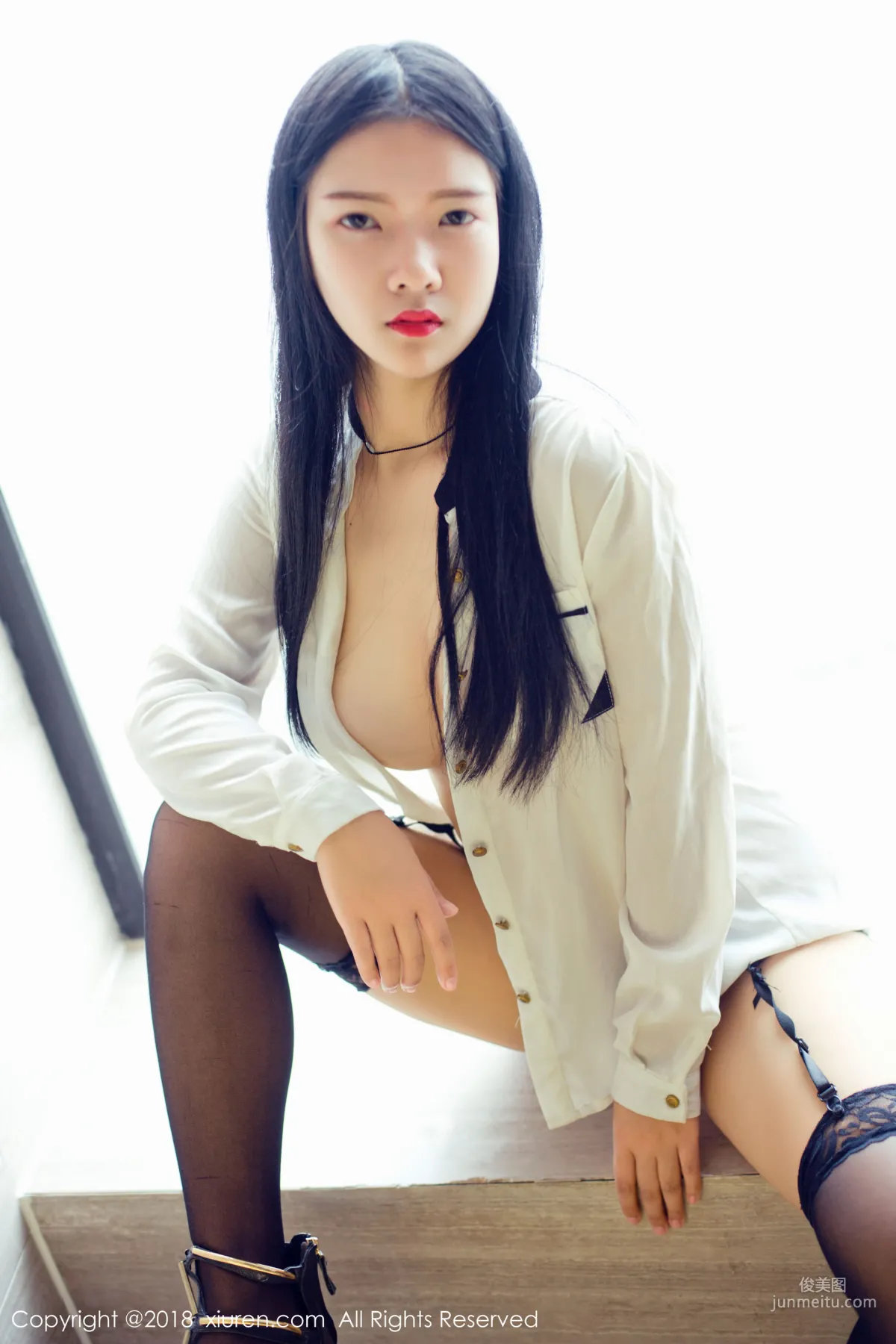淩希兒《高冷歐碼學生妹》 [秀人XIUREN] No.1008 寫真集 5