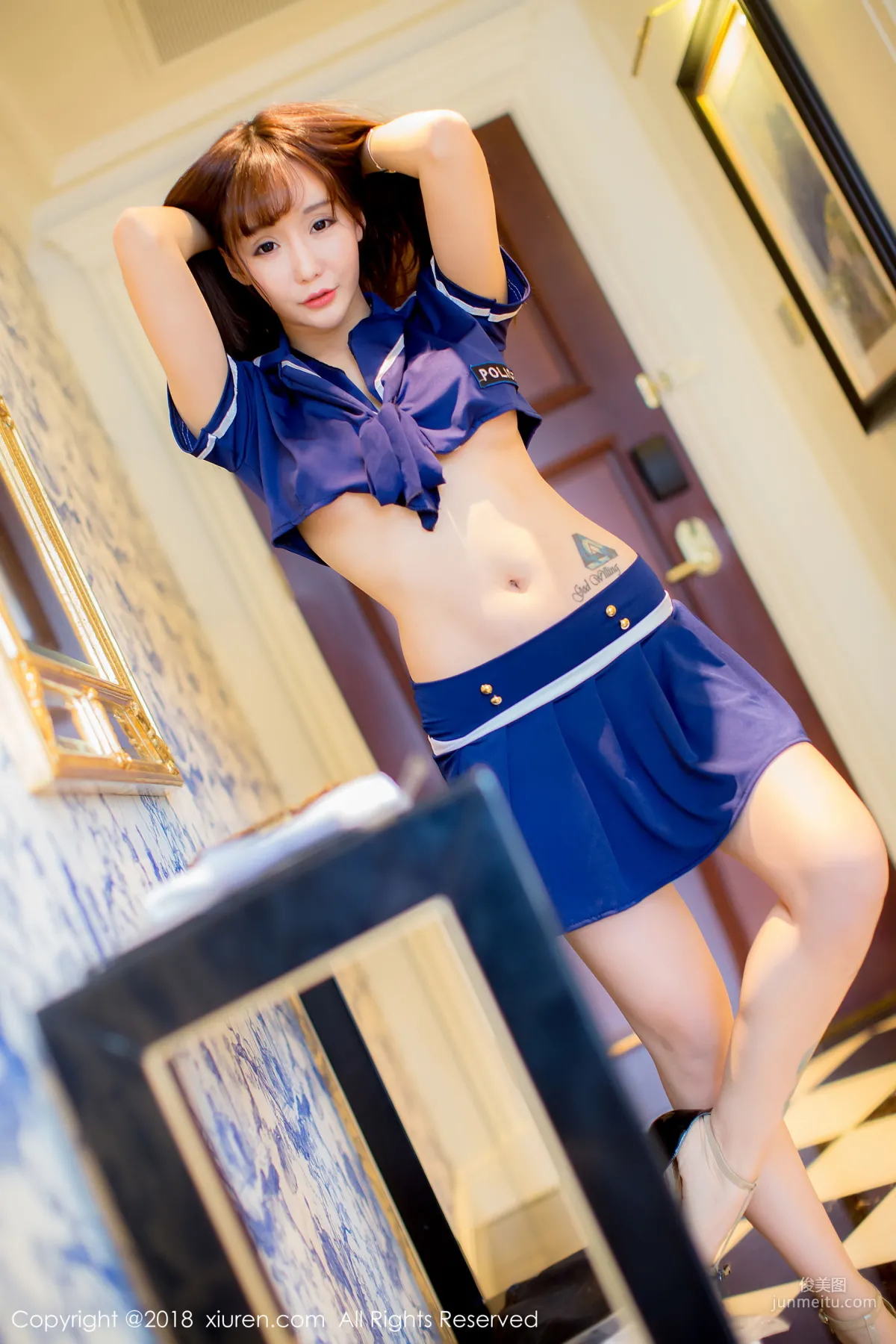顧燦《藍色制服》 [秀人XIUREN] No.1005 寫真集 5