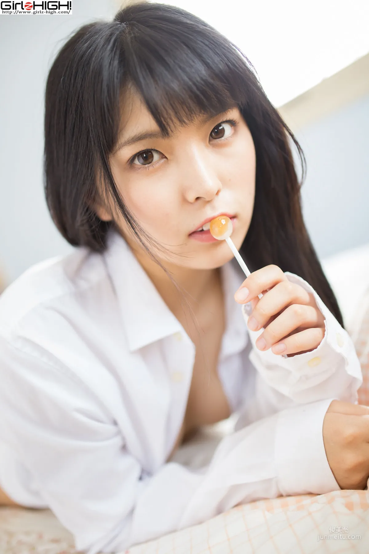 望月みはる《はじめまして》Ｙシャツ [Girlz-High] 写真集47