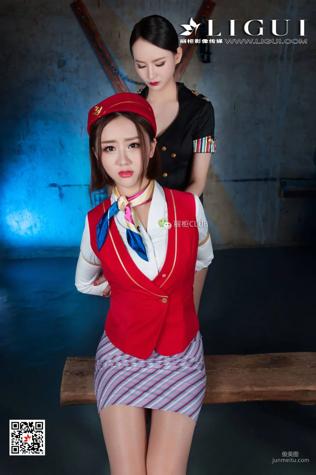 腿模Amy&腿模然然《空姐絲襪美束》 [麗櫃LIGUI] 網絡麗人 寫真集 2