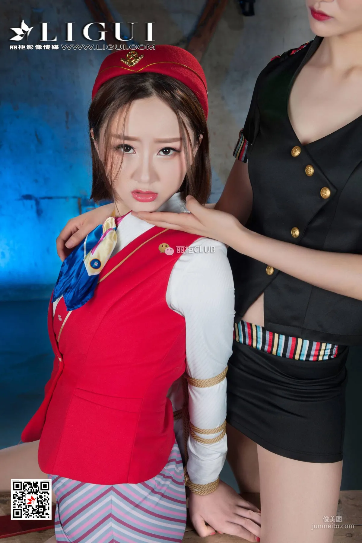 腿模Amy&腿模然然《空姐絲襪美束》 [麗櫃LIGUI] 網絡麗人 寫真集 28