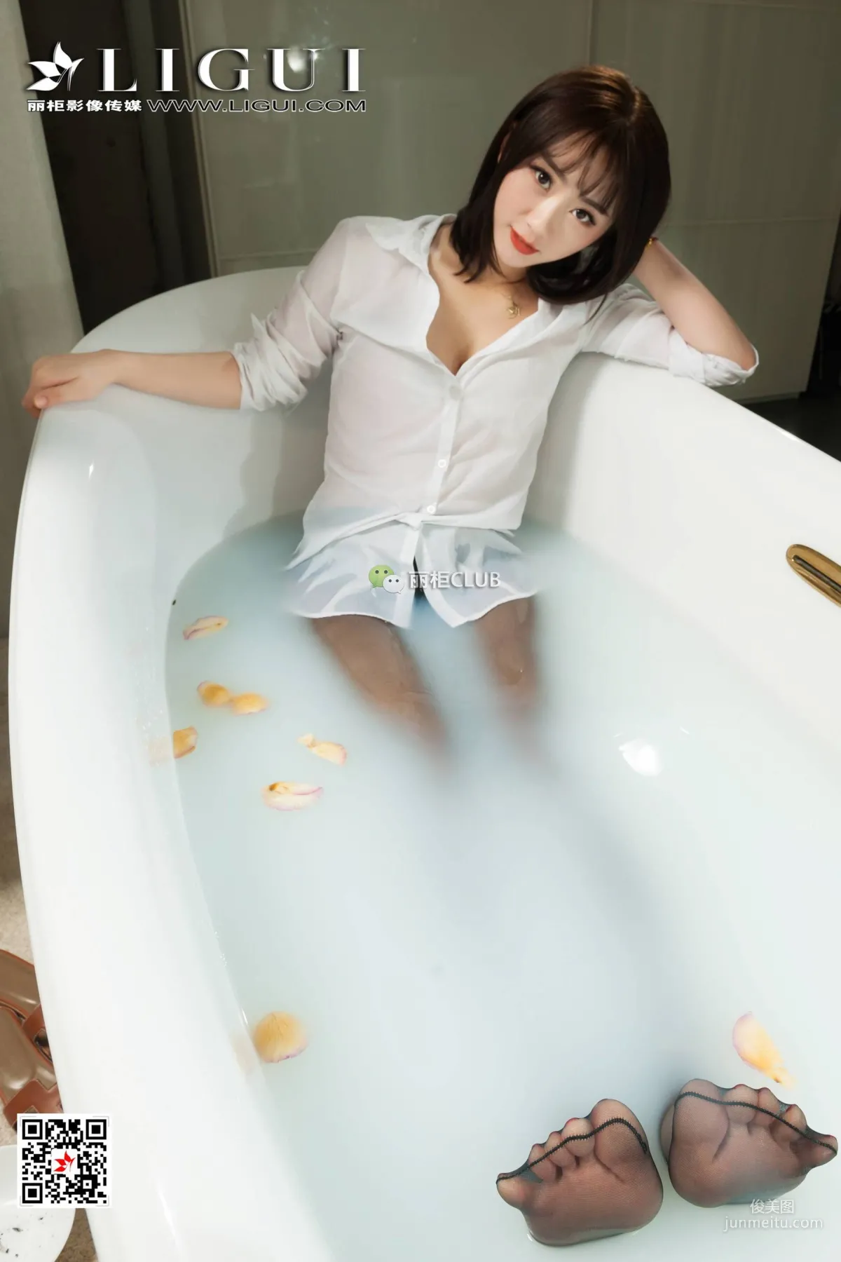 足模然然《浴缸絲足迷情》 [麗櫃LIGUI] 網絡麗人 寫真集 6